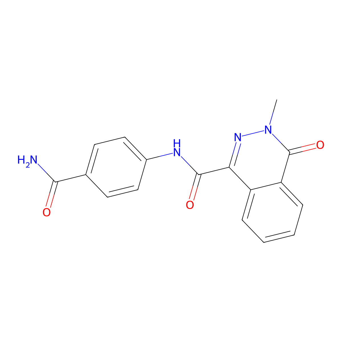 N-(4-carbamoylphenyl)-3-methyl-4-oxo-3,4-dihydrophthalazine-1-carboxamide molecular structure, CAS 848065-82-7