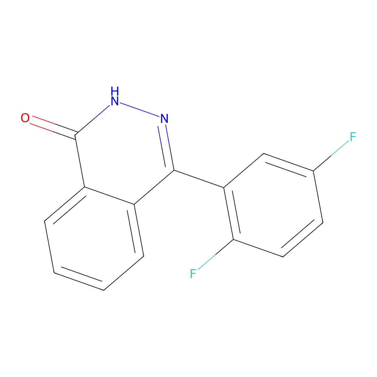 4-(2,5-Difluorophenyl)-1,2-dihydrophthalazin-1-one molecular structure, CAS 848068-68-8