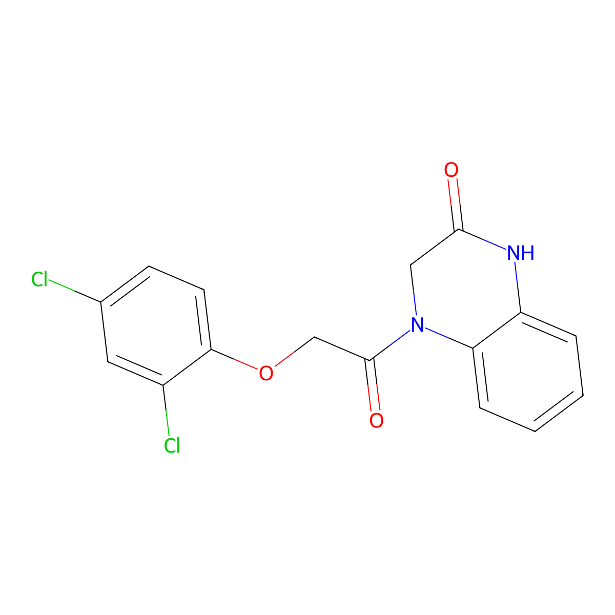 4-[2-(2,4-Dichlorophenoxy)acetyl]-1,3-dihydroquinoxalin-2-one molecular structure, CAS 848069-01-2