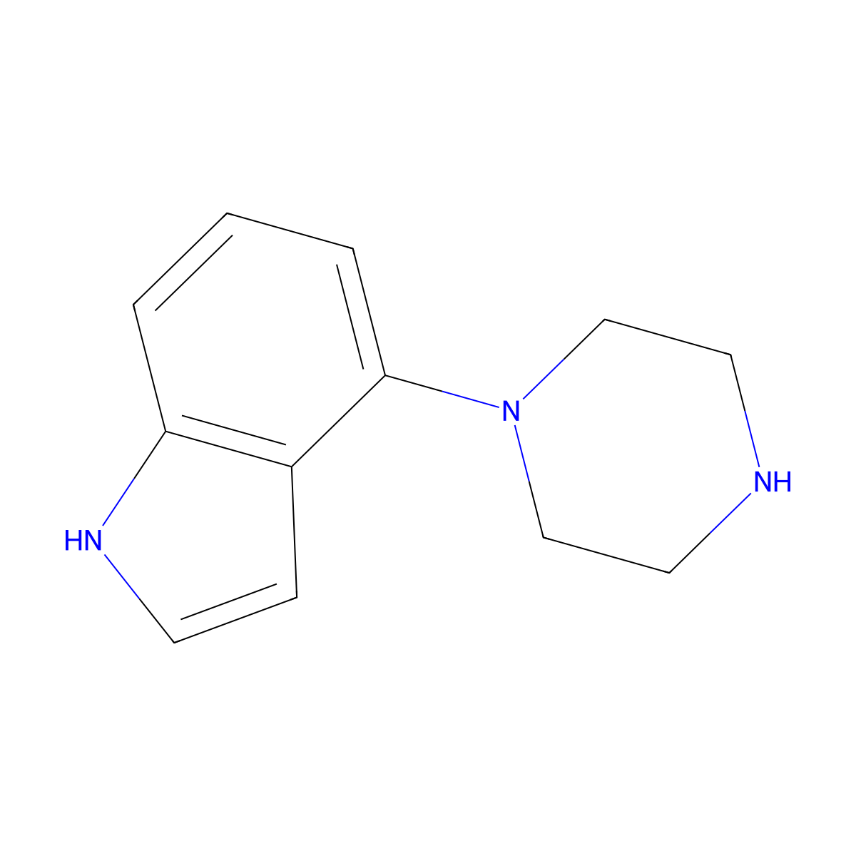 4-(piperazin-1-yl)-1H-indole molecular structure, CAS 84807-09-0