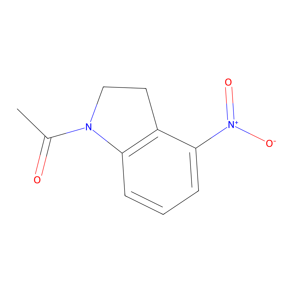 1-(4-nitro-2,3-dihydro-1H-indol-1-yl)ethan-1-one molecular structure, CAS 84807-25-0