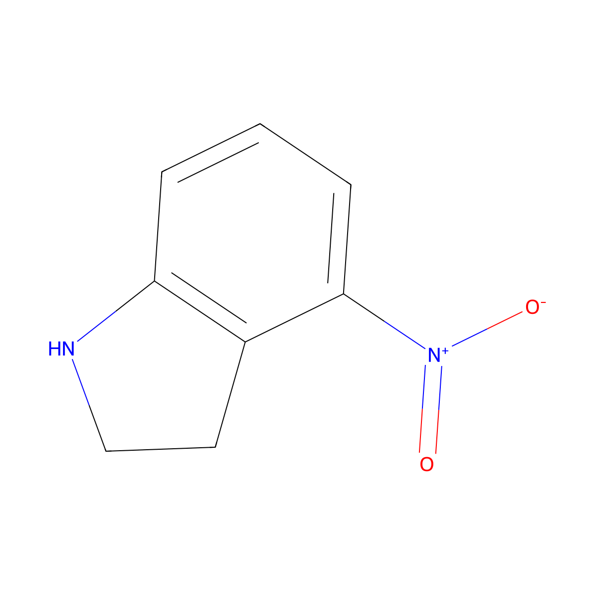 4-Nitro-2,3-dihydro-1H-indole molecular structure, CAS 84807-26-1
