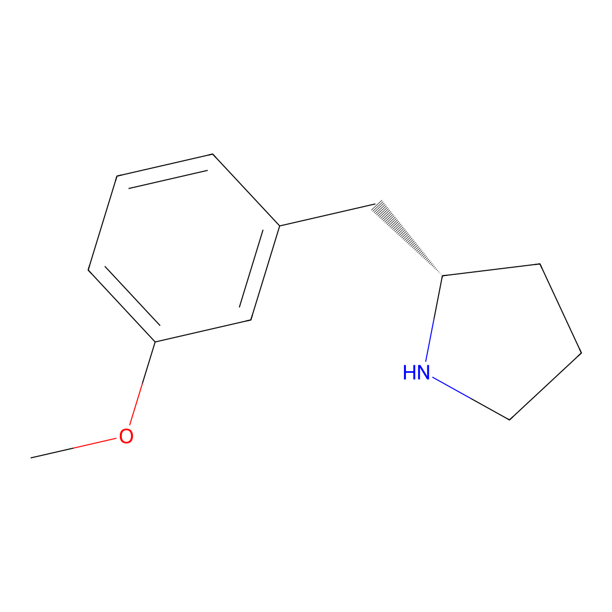 (2s)-2-[(3-Methoxyphenyl)methyl]-pyrrolidine molecular structure, CAS 848073-31-4