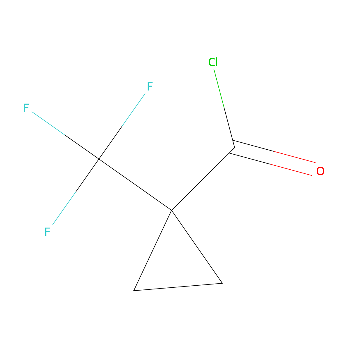 1-(Trifluoromethyl)cyclopropane-1-carbonyl chloride molecular structure, CAS 848074-36-2