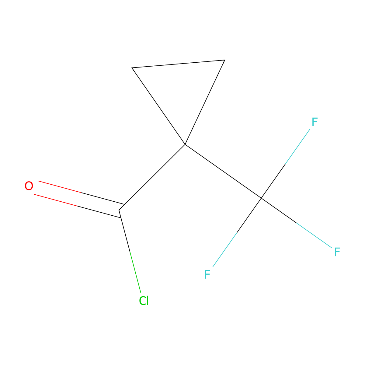 1-(Trifluoromethyl)cyclopropane-1-carbonyl chloride molecular structure, CAS 848074-36-2