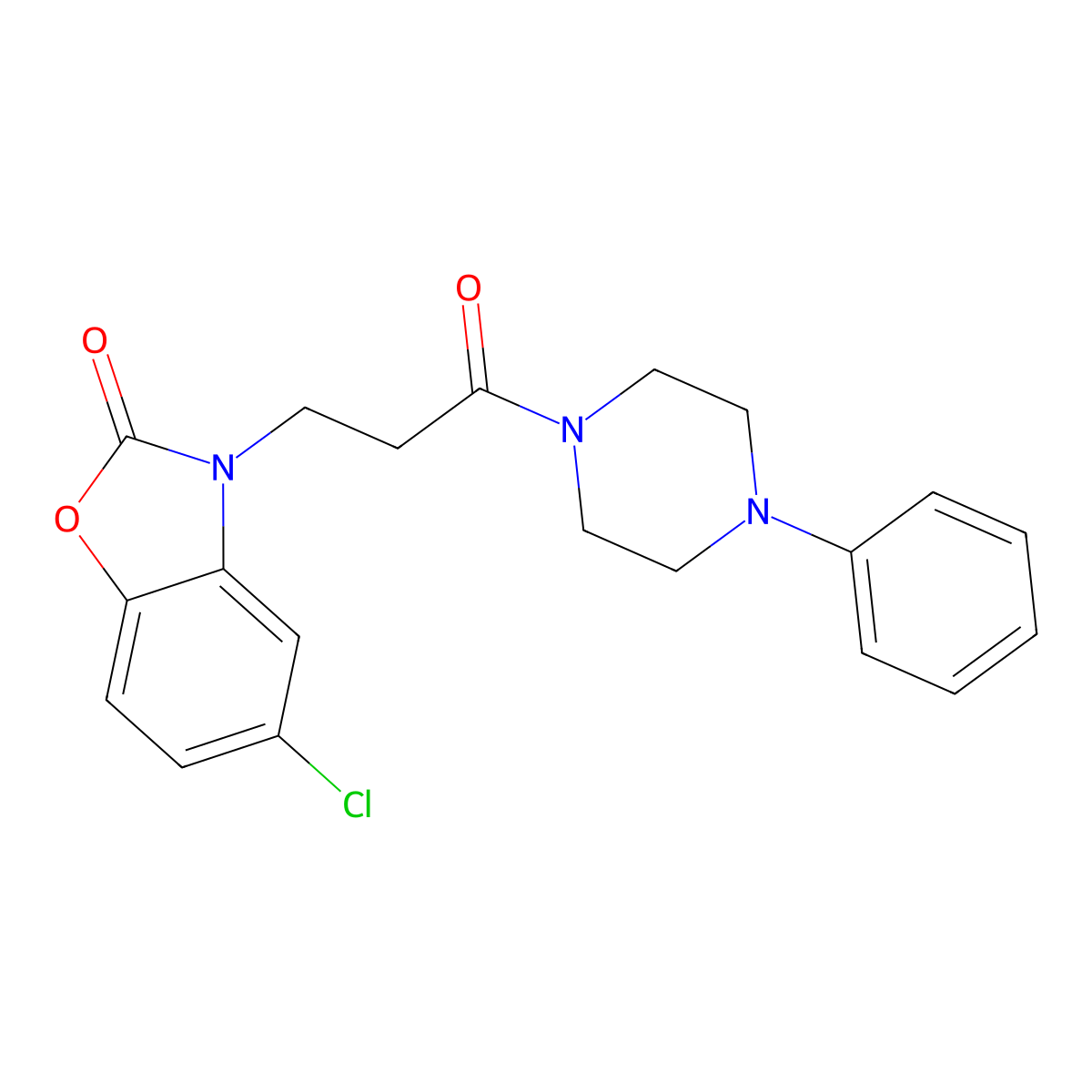 5-chloro-3-(3-oxo-3-(4-phenylpiperazin-1-yl)propyl)benzo[d]oxazol-2(3H)-one molecular structure, CAS 848085-31-4