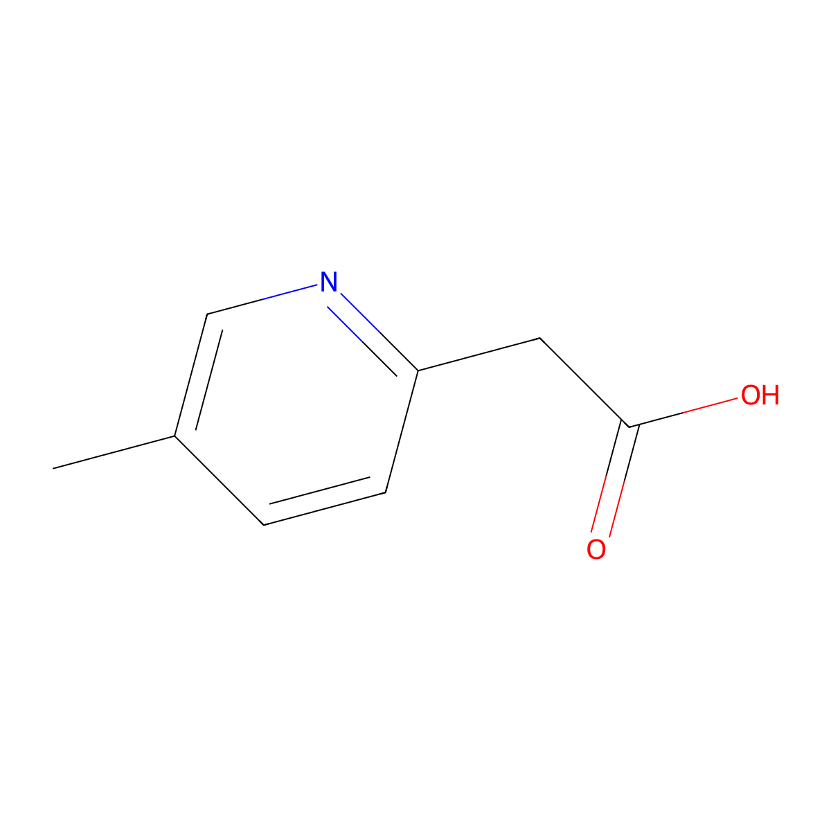 2-(5-Methylpyridin-2-yl)acetic acid molecular structure, CAS 848093-05-0