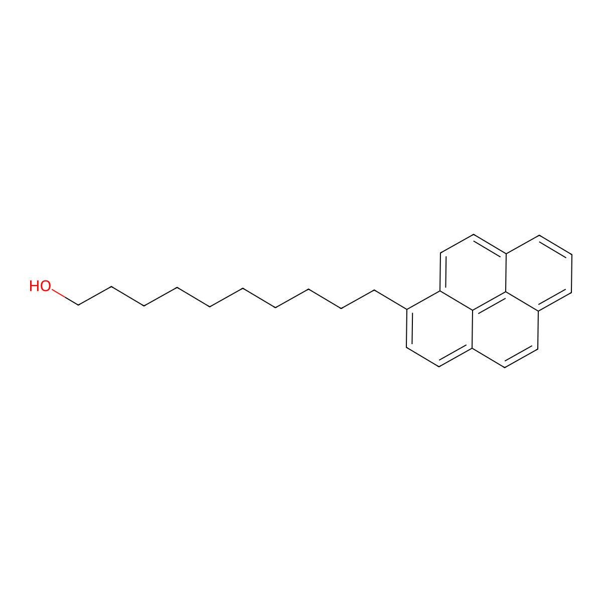 10-(Pyren-1-YL)decan-1-OL molecular structure, CAS 84811-88-1