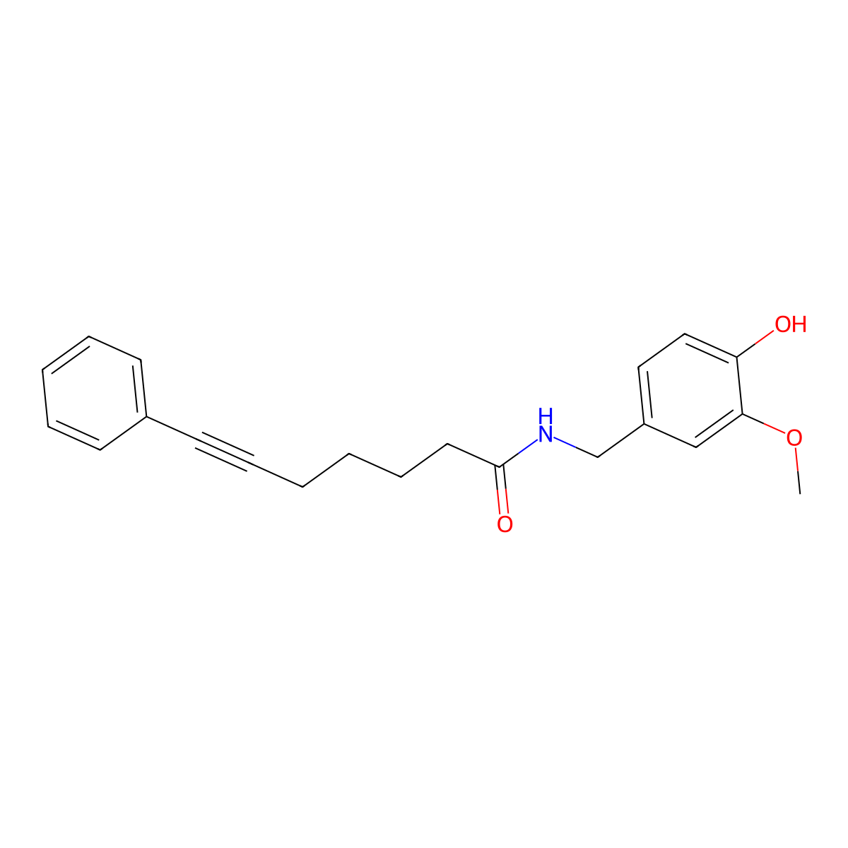 N-[(4-Hydroxy-3-methoxyphenyl)methyl]-7-phenylhept-6-ynamide molecular structure, CAS 848127-67-3