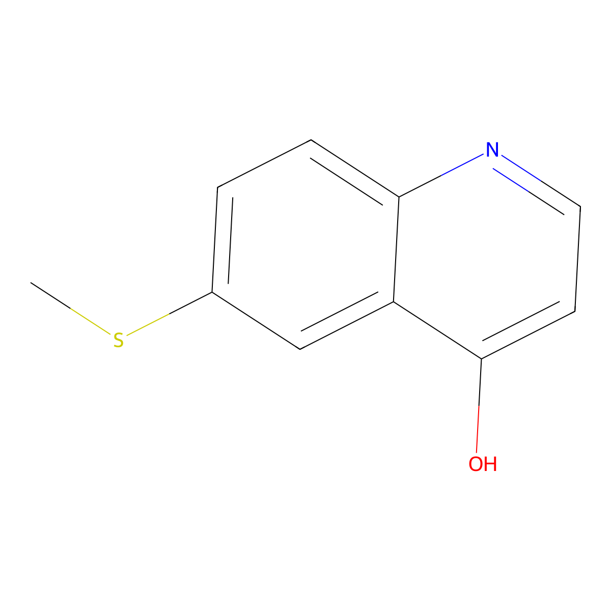 6-(Methylthio)quinolin-4-OL molecular structure, CAS 848128-86-9