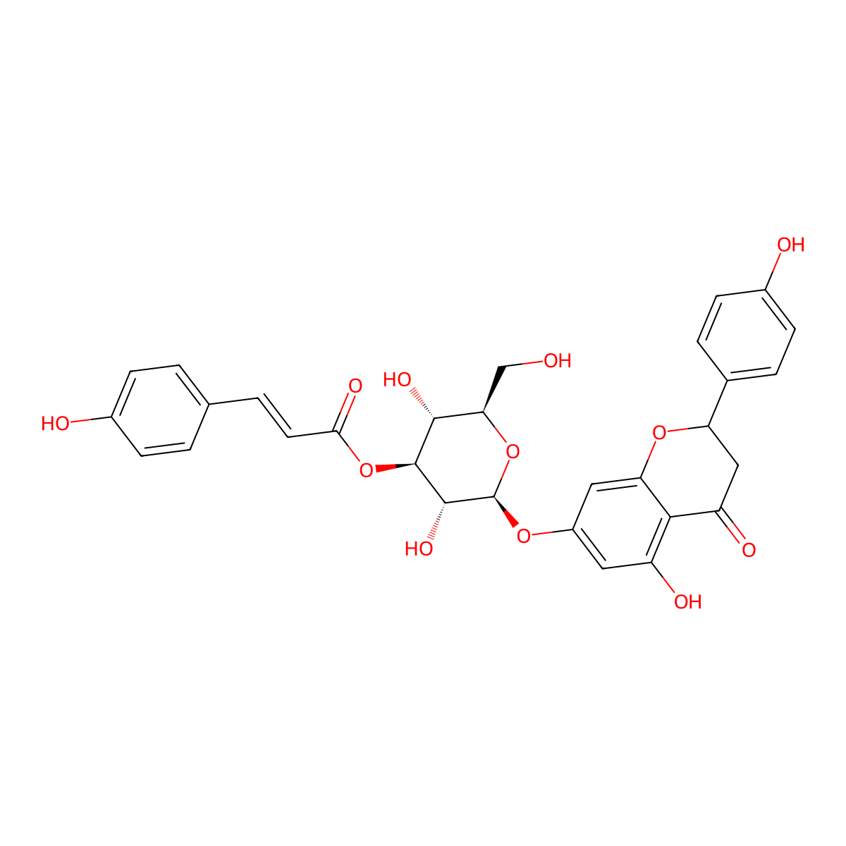 3''-p-Coumaroylprunin molecular structure, CAS 84813-73-0