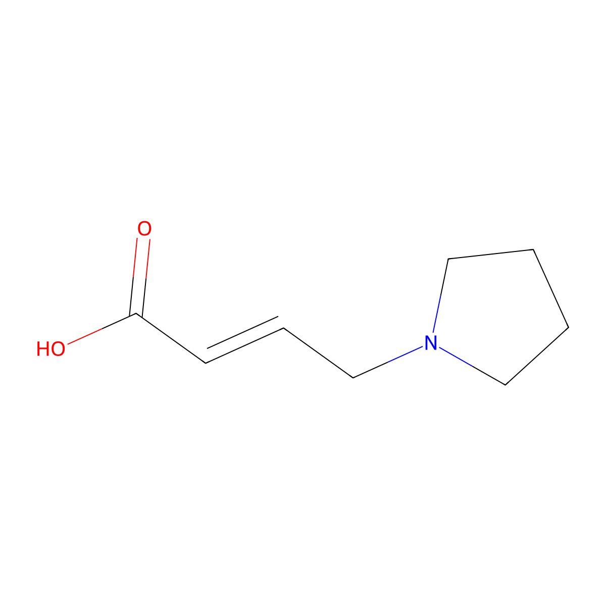 4-(Pyrrolidin-1-yl)but-2-enoic acid molecular structure, CAS 848133-09-5