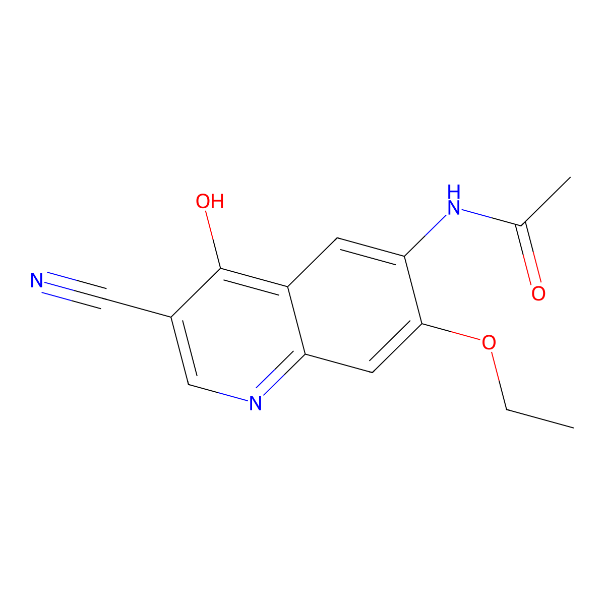N-(3-Cyano-7-ethoxy-4-hydroxyquinolin-6-yl)acetamide molecular structure, CAS 848133-75-5