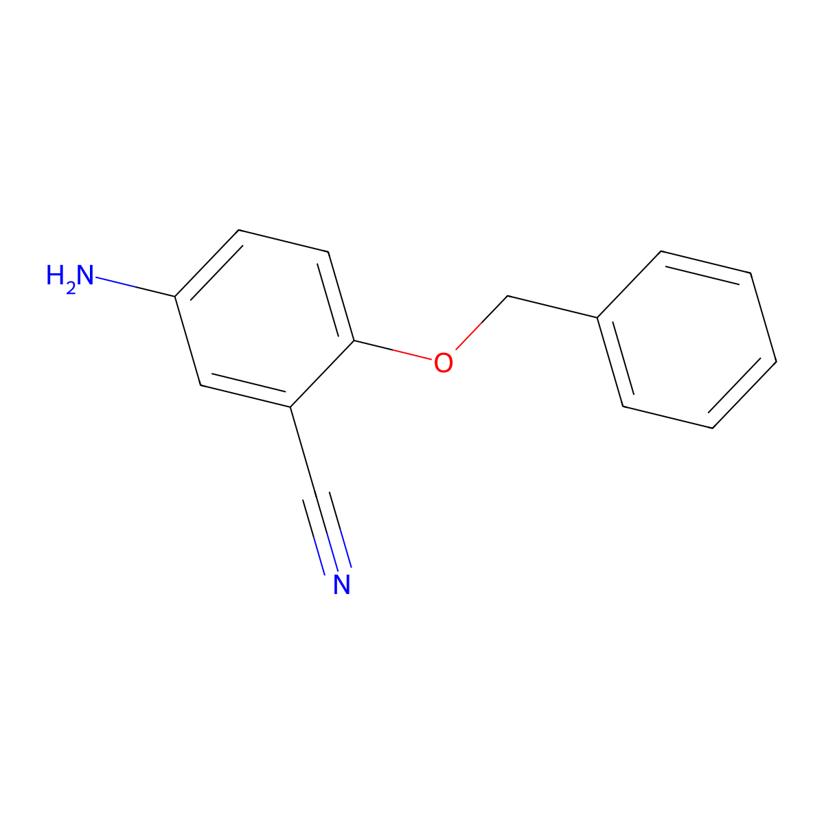 5-Amino-2-(benzyloxy)benzonitrile molecular structure, CAS 848134-18-9