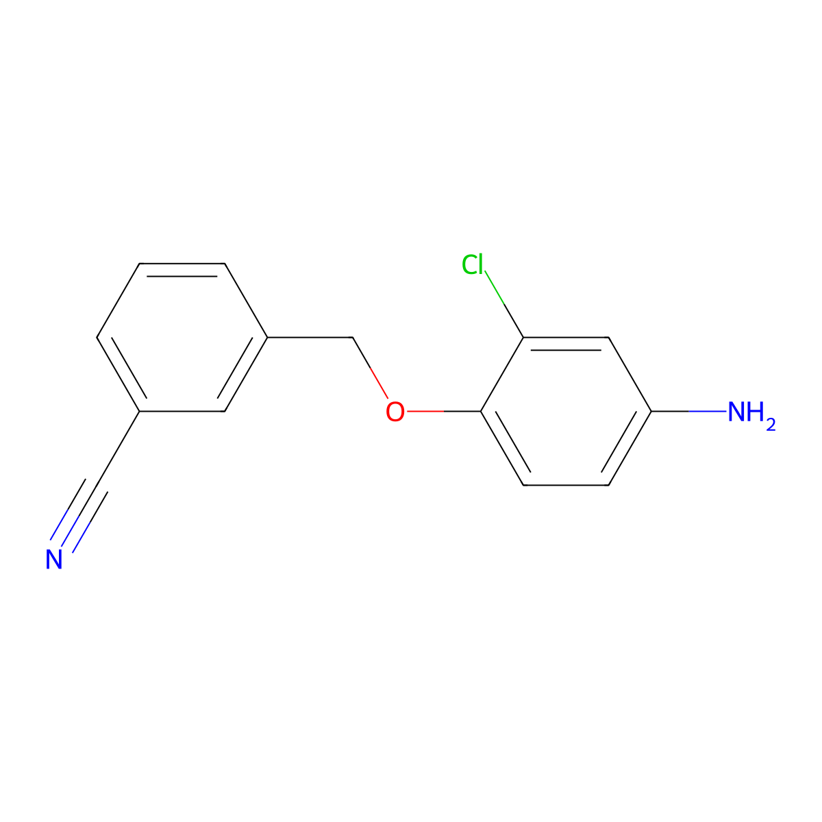 3-(4-Amino-2-chlorophenoxymethyl)benzonitrile molecular structure, CAS 848134-22-5