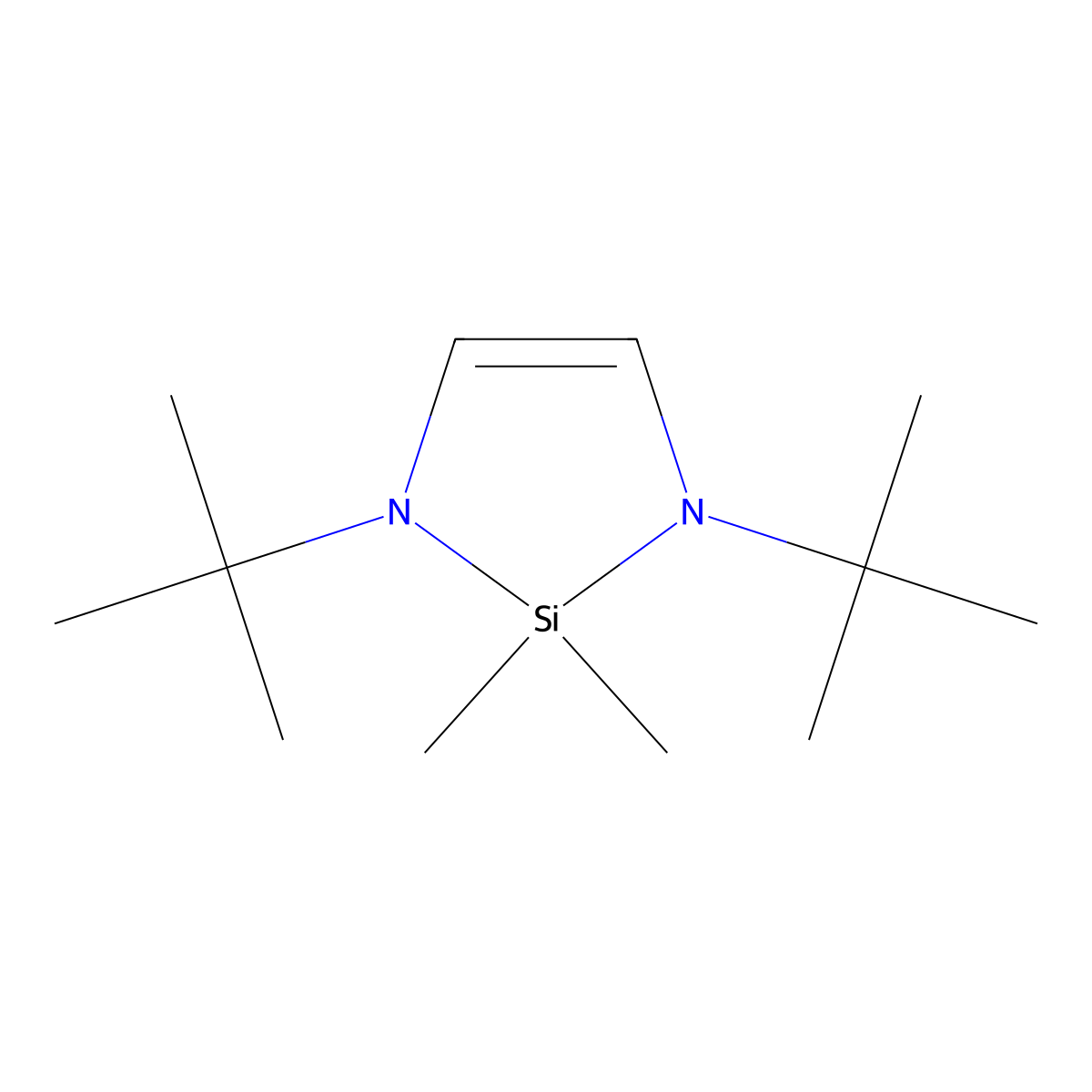 1,3,2-Diazasilolidine, 1,3-di-tert-butyl-2,2-dimethyl- molecular structure, CAS 84814-09-5