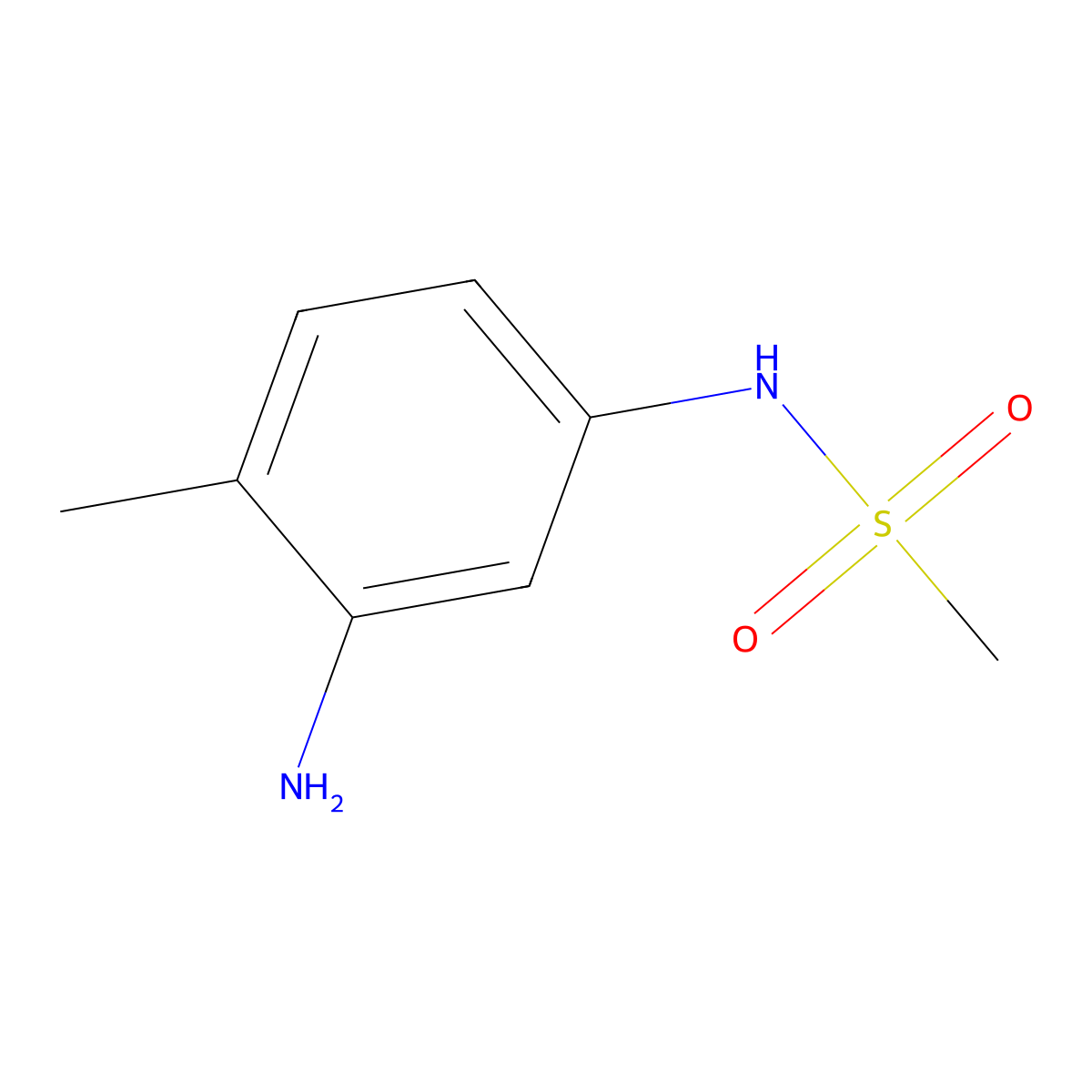 N-(3-Amino-4-methylphenyl)methanesulfonamide molecular structure, CAS 84814-55-1