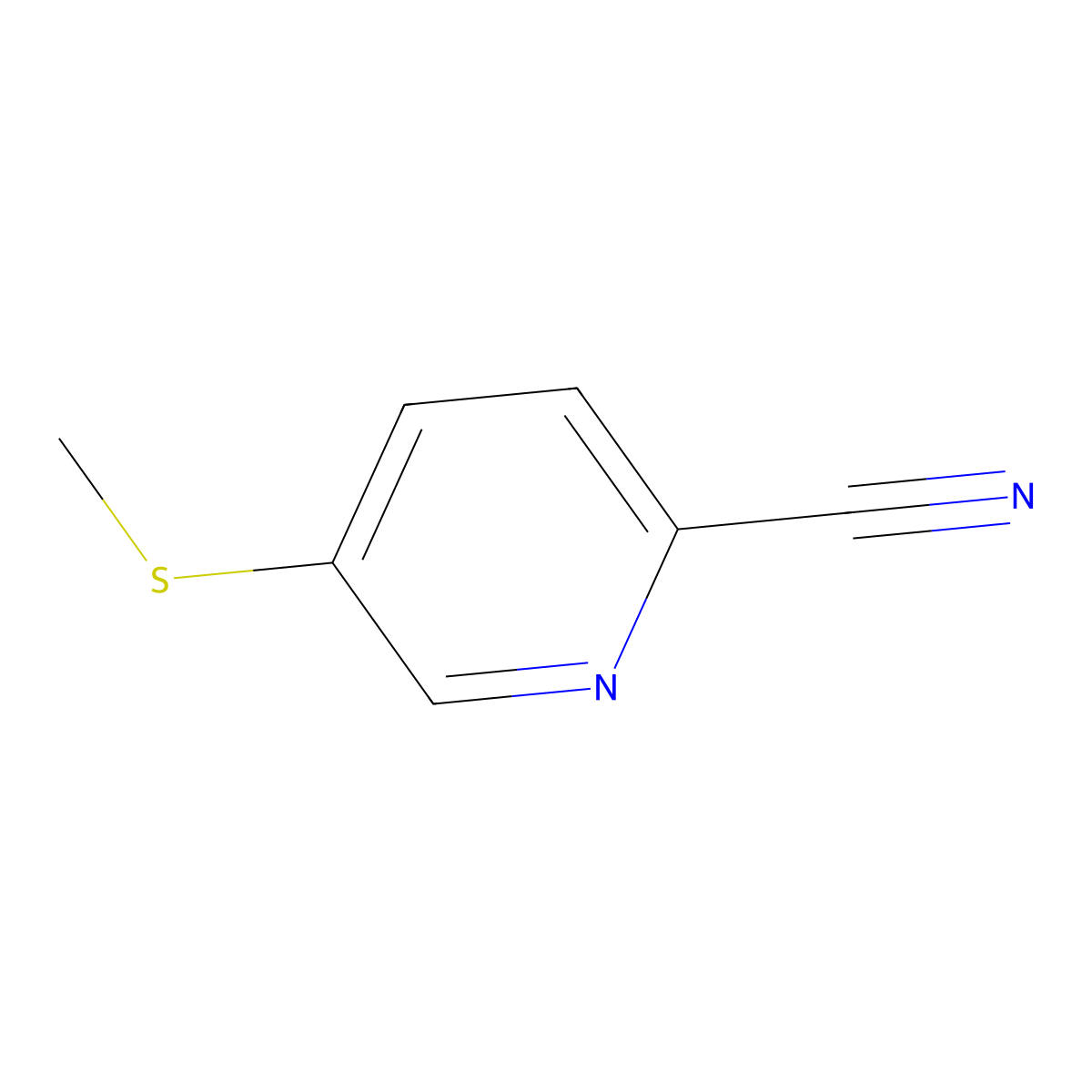 5-(Methylthio)-2-pyridinecarbonitrile molecular structure, CAS 848141-12-8