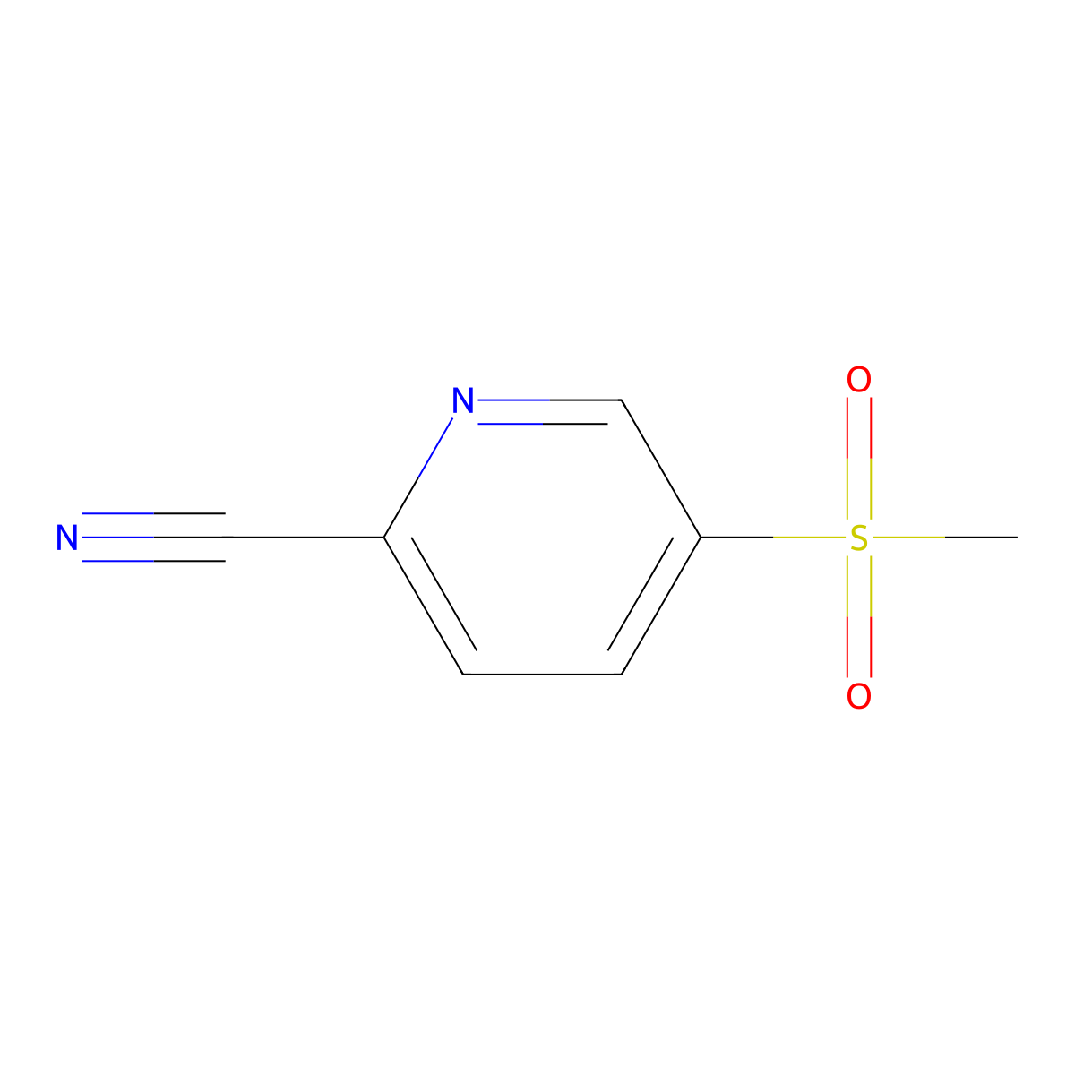 5-(Methylsulfonyl)pyridine-2-carbonitrile molecular structure, CAS 848141-13-9