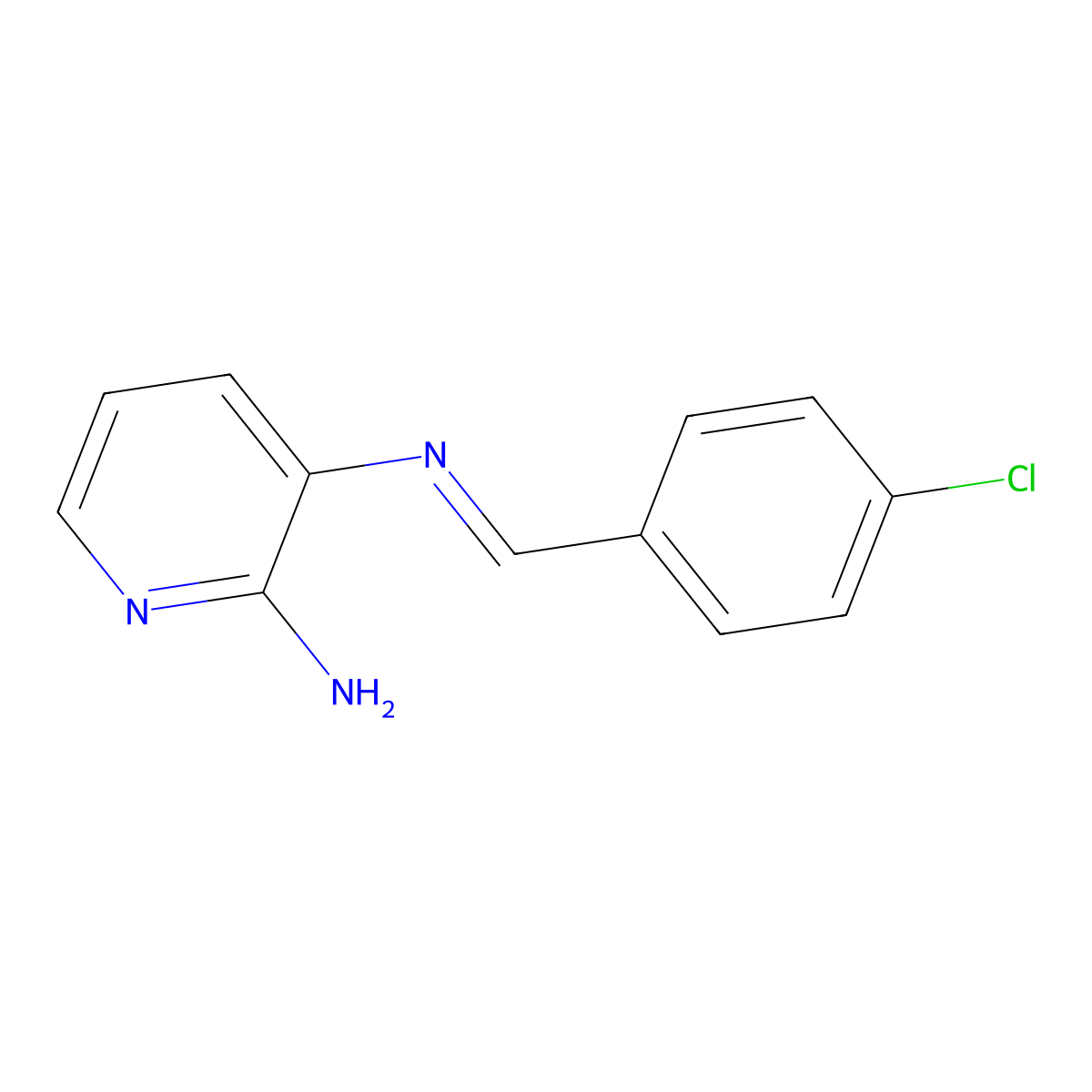 (3E)-N3-[(4-Chlorophenyl)methylidene]pyridine-2,3-diamine molecular structure, CAS 848142-04-1