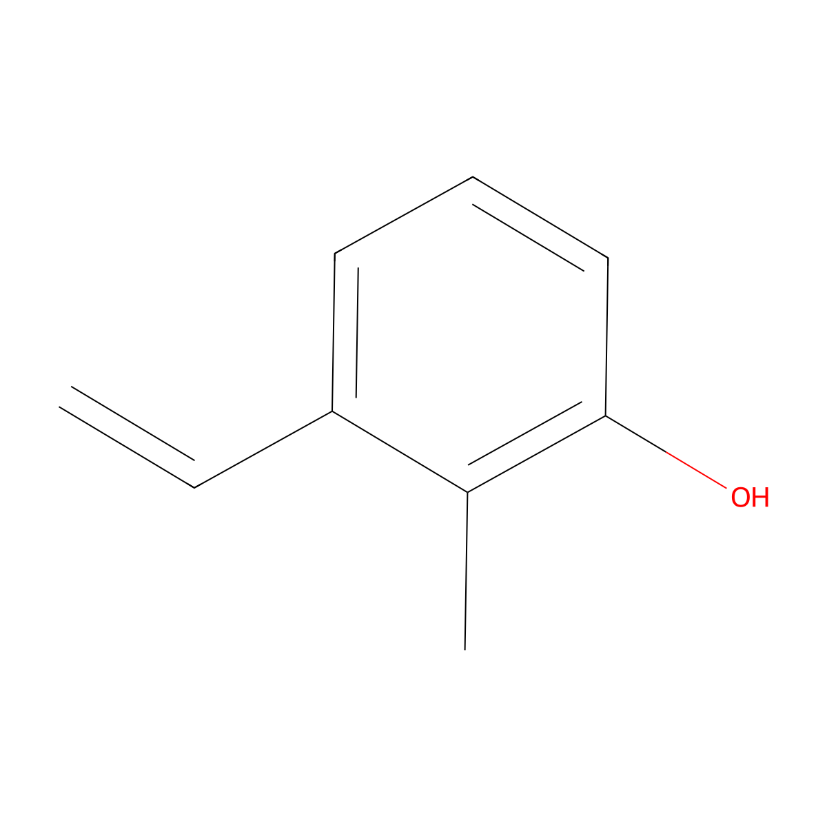2-Methyl-3-vinylphenol molecular structure, CAS 848143-76-0
