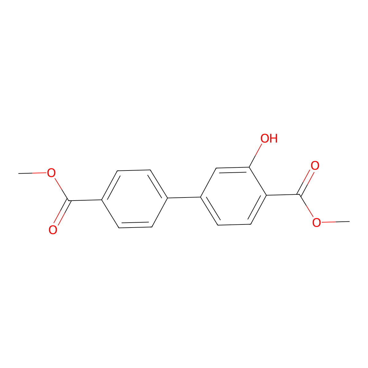 Methyl 2-hydroxy-4-[4-(methoxycarbonyl)phenyl]benzoate molecular structure, CAS 848155-29-3