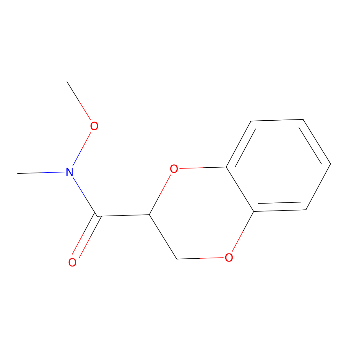 N-Methoxy-N-methyl-2,3-dihydrobenzo[b][1,4]dioxine-2-carboxamide molecular structure, CAS 848170-22-9