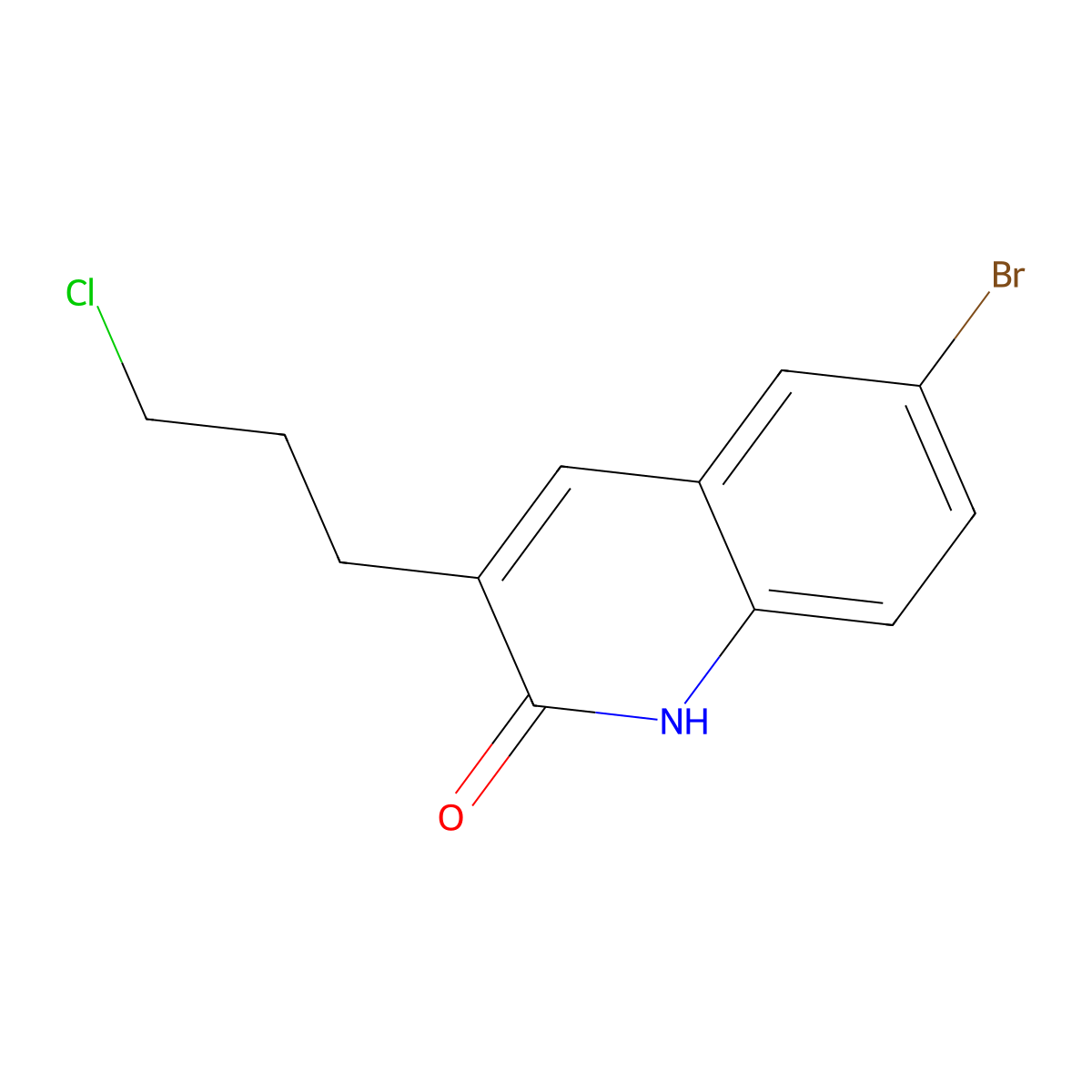 6-Bromo-3-(3-chloro-propyl)-1H-quinolin-2-one molecular structure, CAS 848170-40-1
