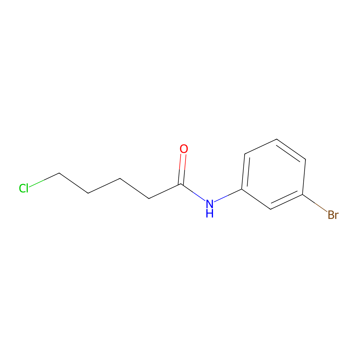 N-(3-Bromophenyl)-5-chloropentanamide molecular structure, CAS 848170-46-7