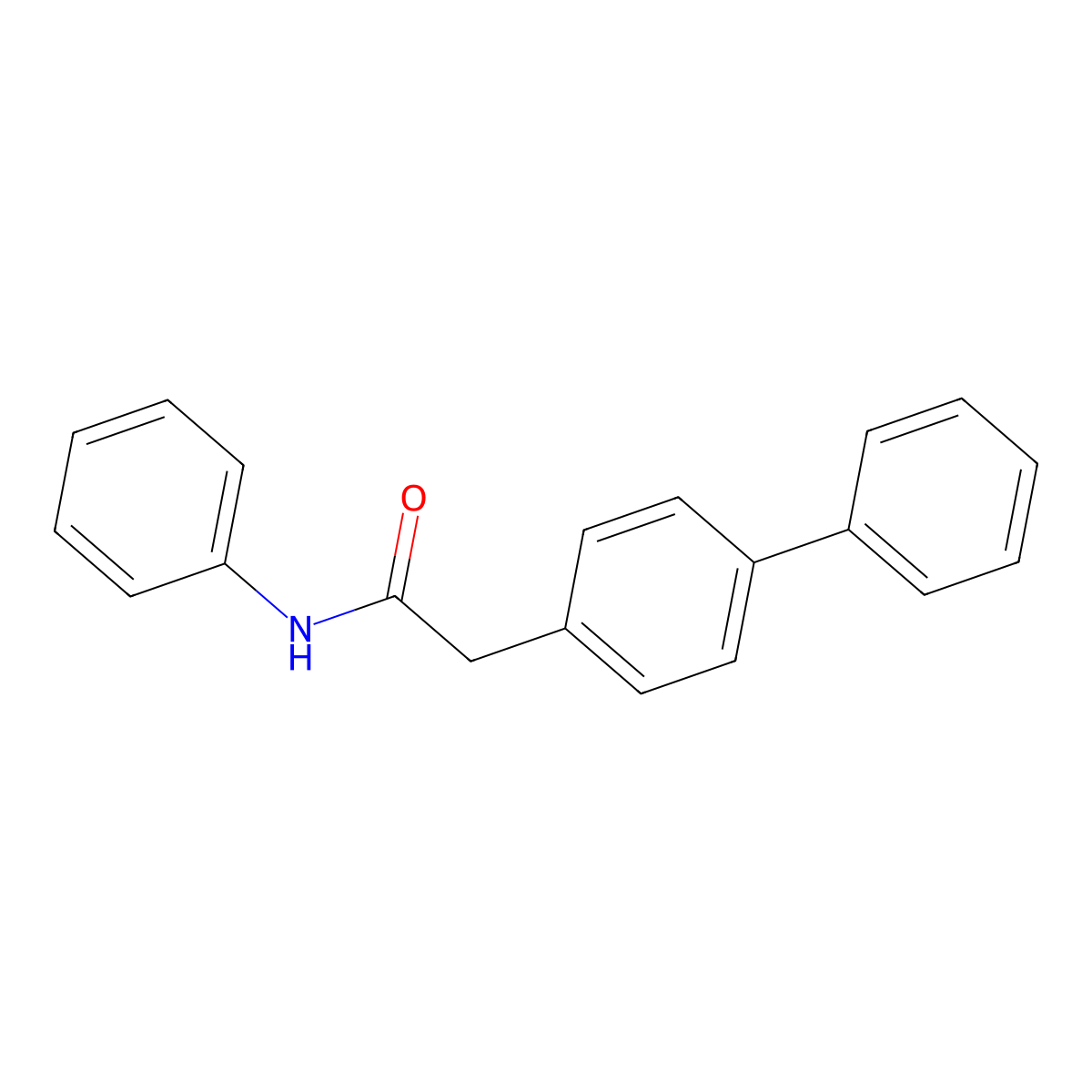 N-phenyl-2-(4-phenylphenyl)acetamide molecular structure, CAS 848175-28-0
