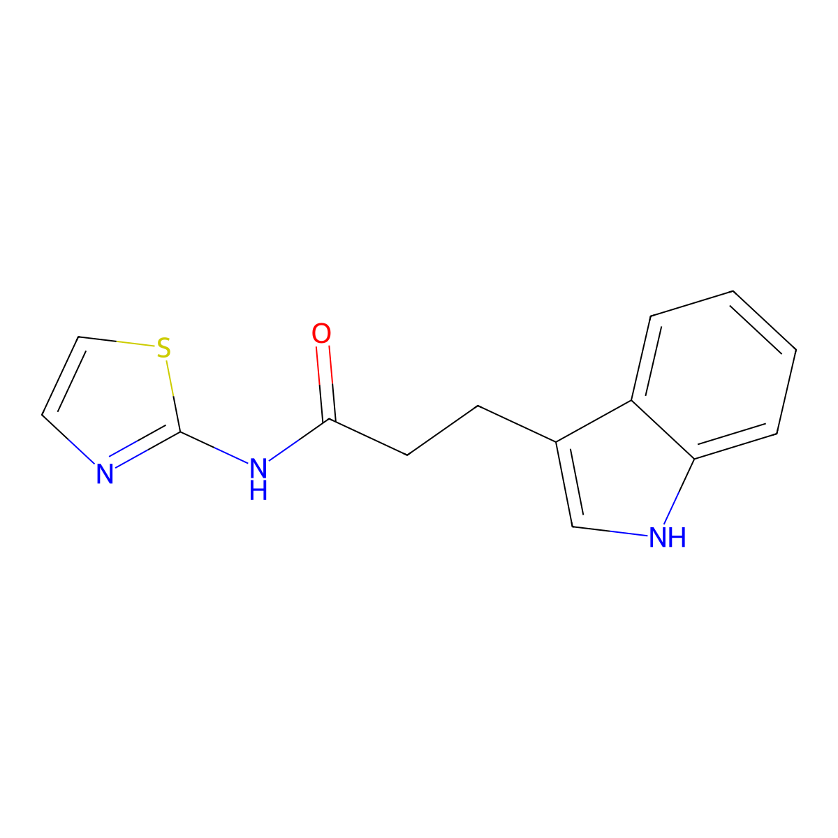 3-(1H-indol-3-yl)-N-(1,3-thiazol-2-yl)propanamide molecular structure, CAS 848176-57-8