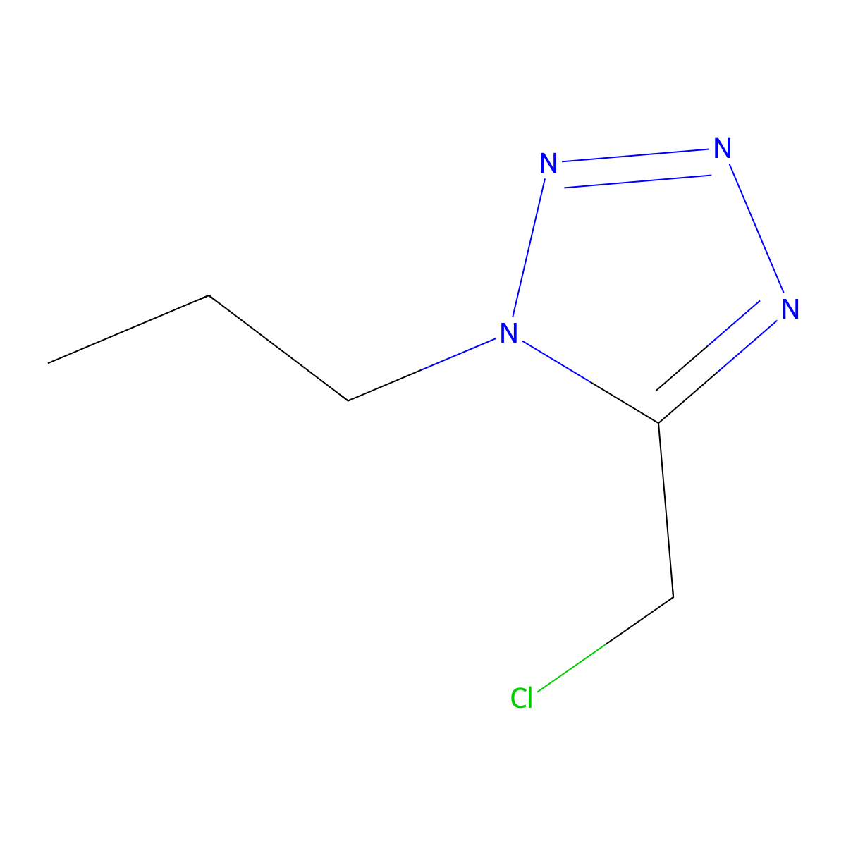 5-(chloromethyl)-1-propyl-1H-1,2,3,4-tetrazole molecular structure, CAS 848178-47-2