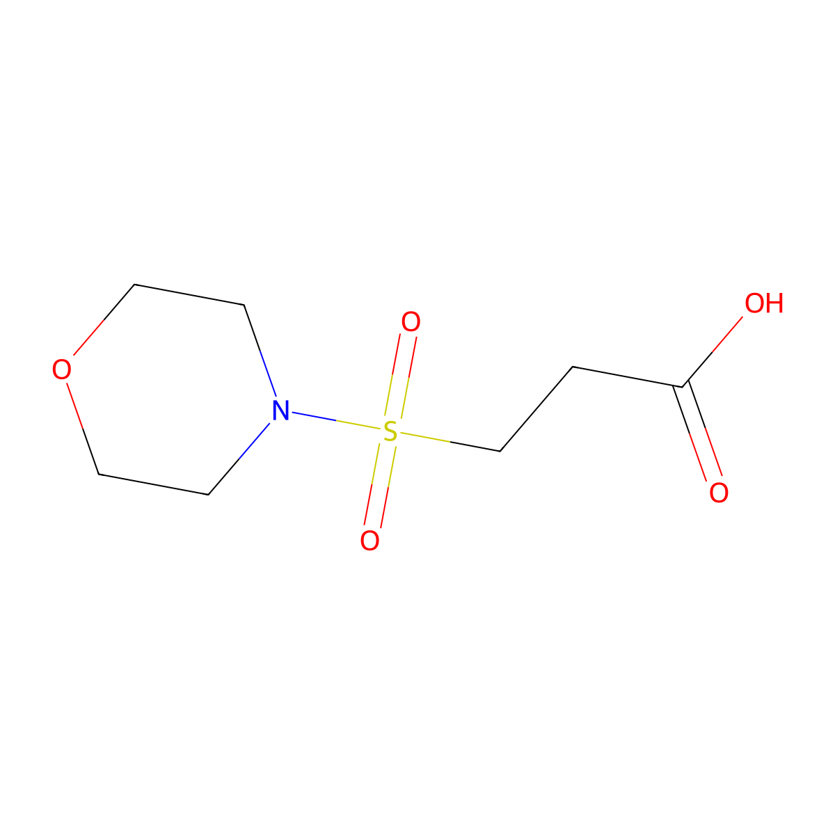 3-(4-Morpholinylsulfonyl)propanoic acid molecular structure, CAS 848178-48-3