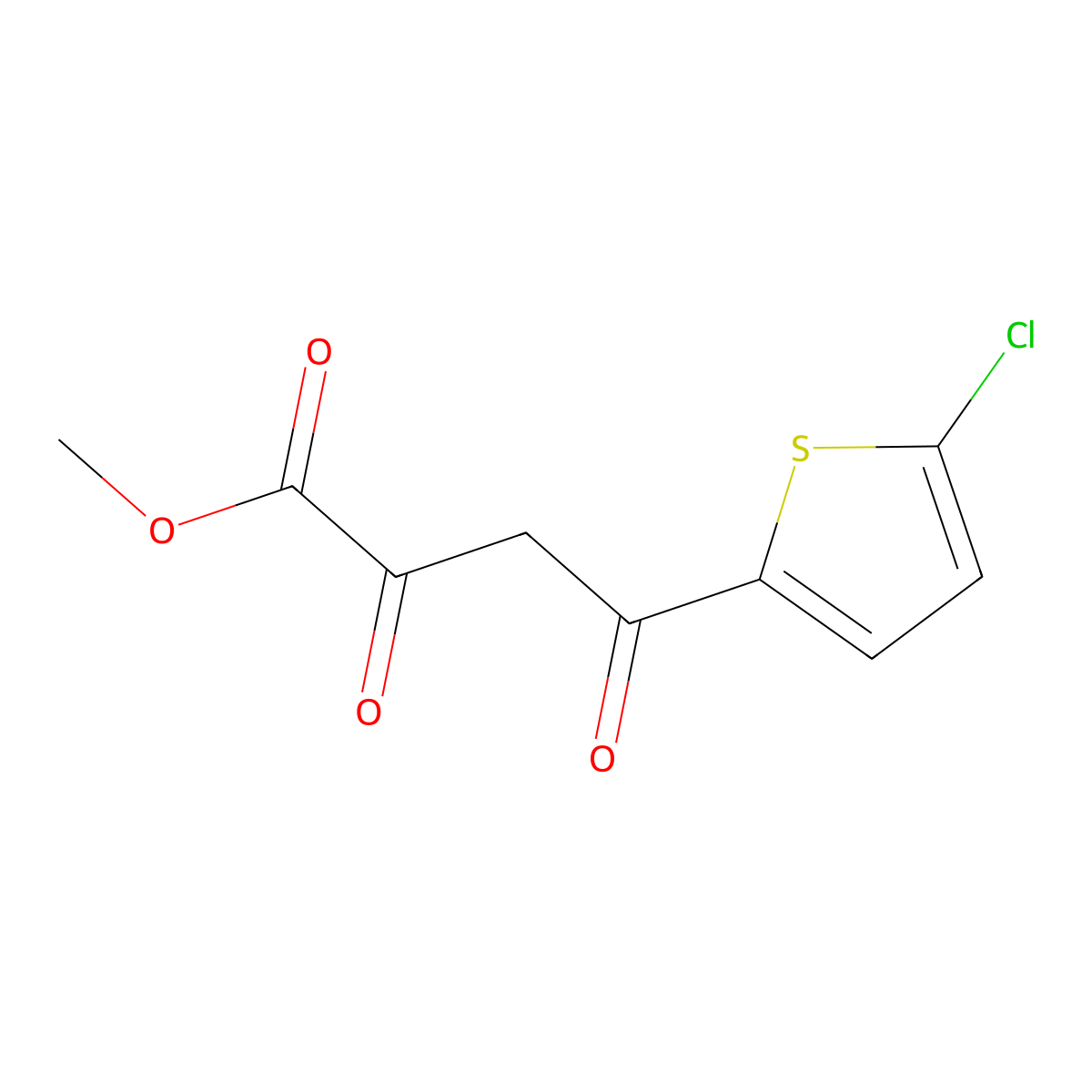 Methyl 5-chloro-alpha,gamma-dioxo-2-thiophenebutanoate molecular structure, CAS 848178-49-4