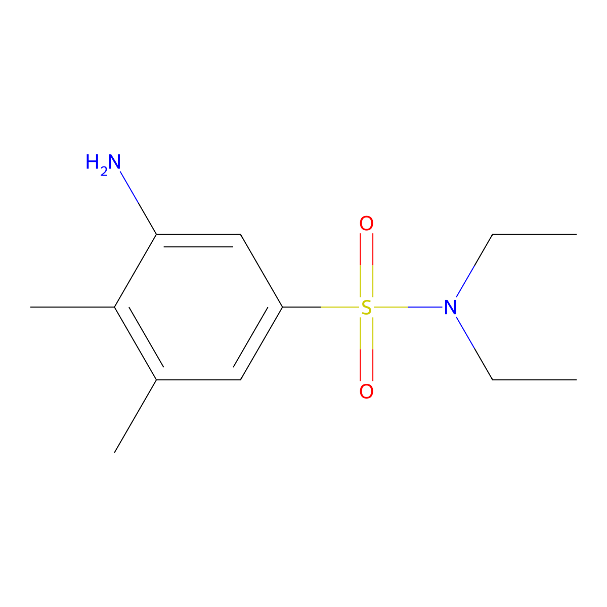 3-amino-N,N-diethyl-4,5-dimethylbenzene-1-sulfonamide molecular structure, CAS 848179-07-7