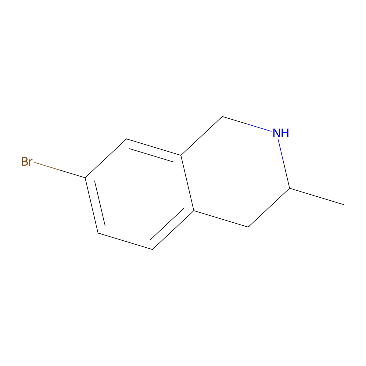 7-Bromo-3-methyl-1,2,3,4-tetrahydroisoquinoline molecular structure, CAS 848185-12-6
