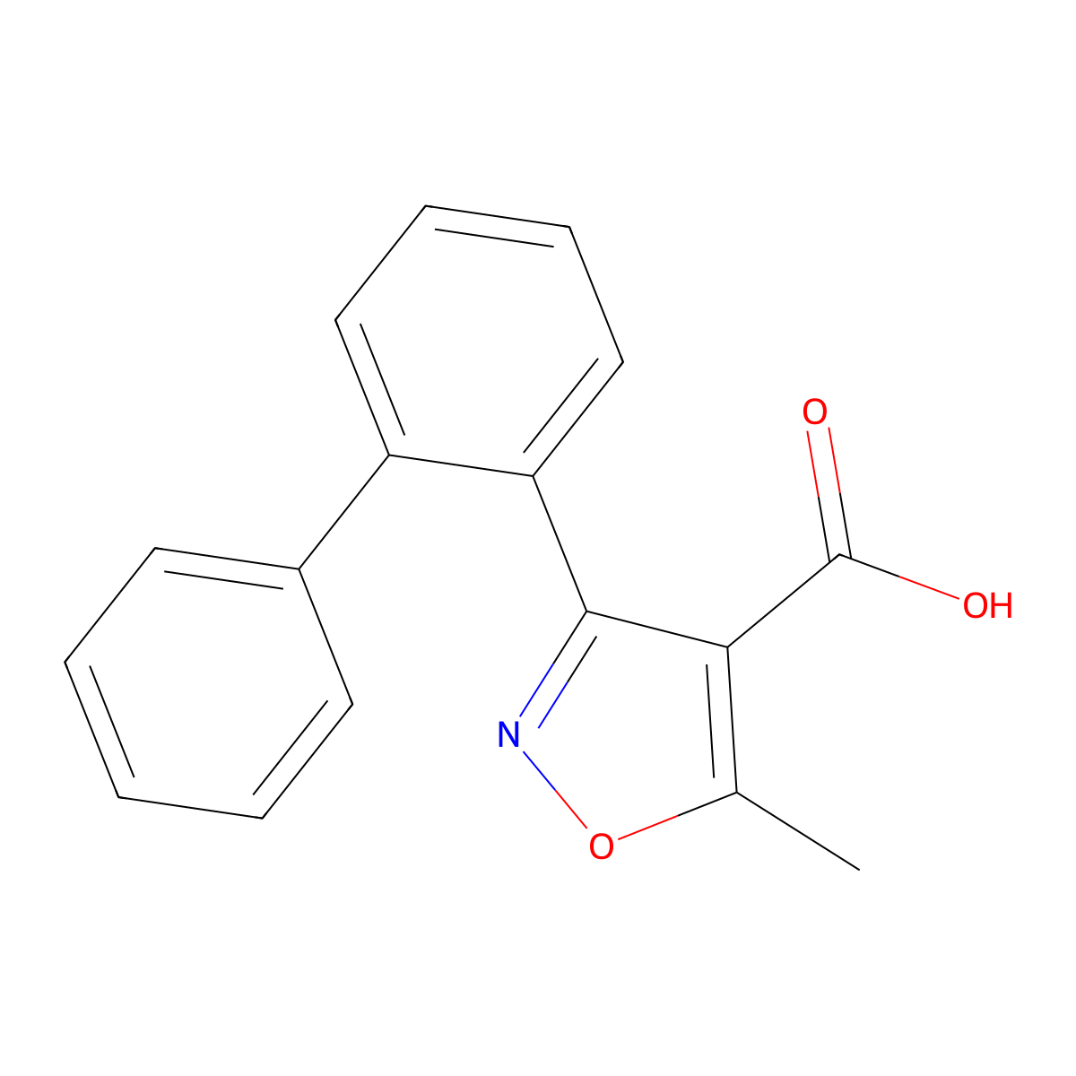 3-(2-Biphenylyl)-5-methylisoxazole-4-carboxylic Acid molecular structure, CAS 848186-87-8