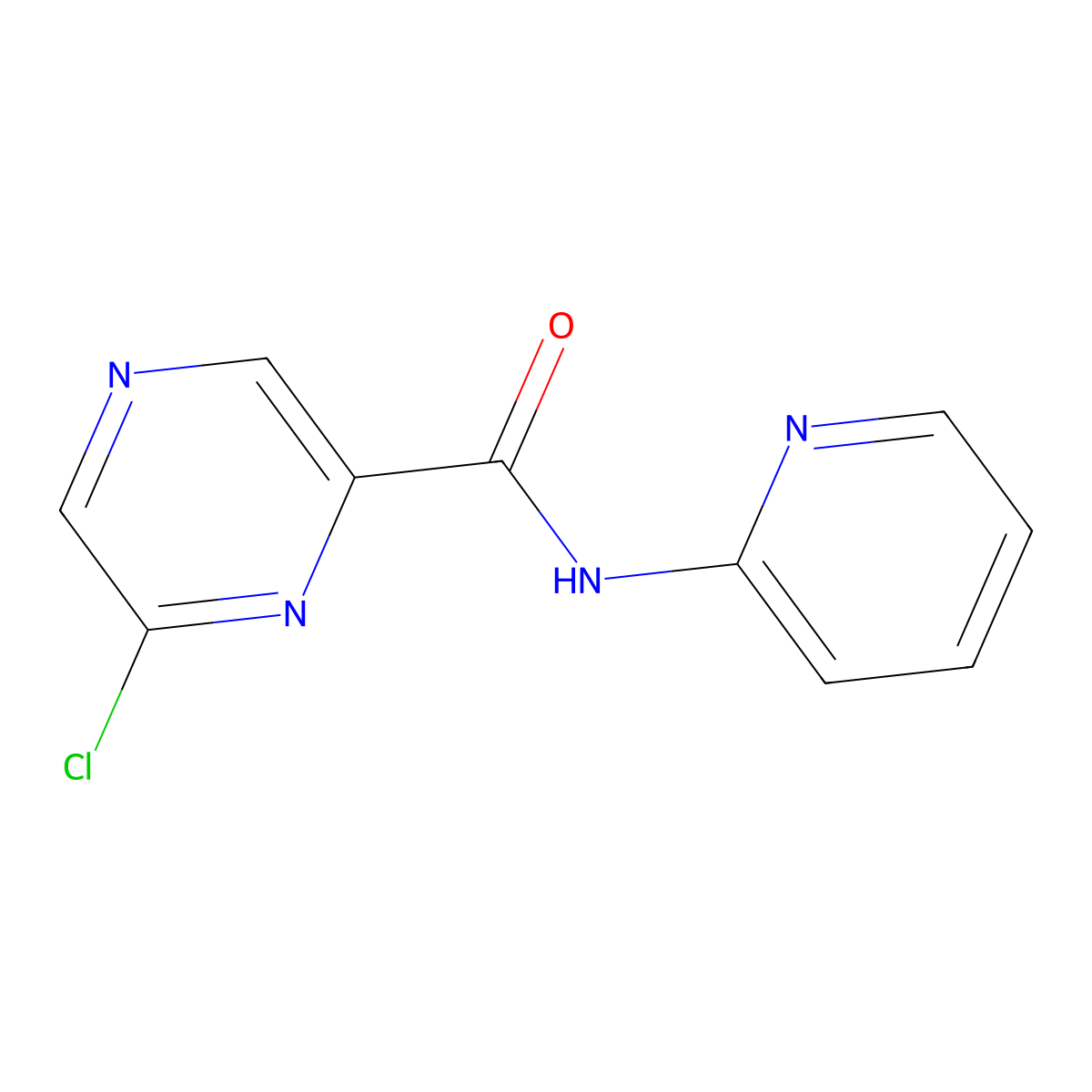 6-chloro-N-pyridin-2-ylpyrazine-2-carboxamide molecular structure, CAS 848187-27-9