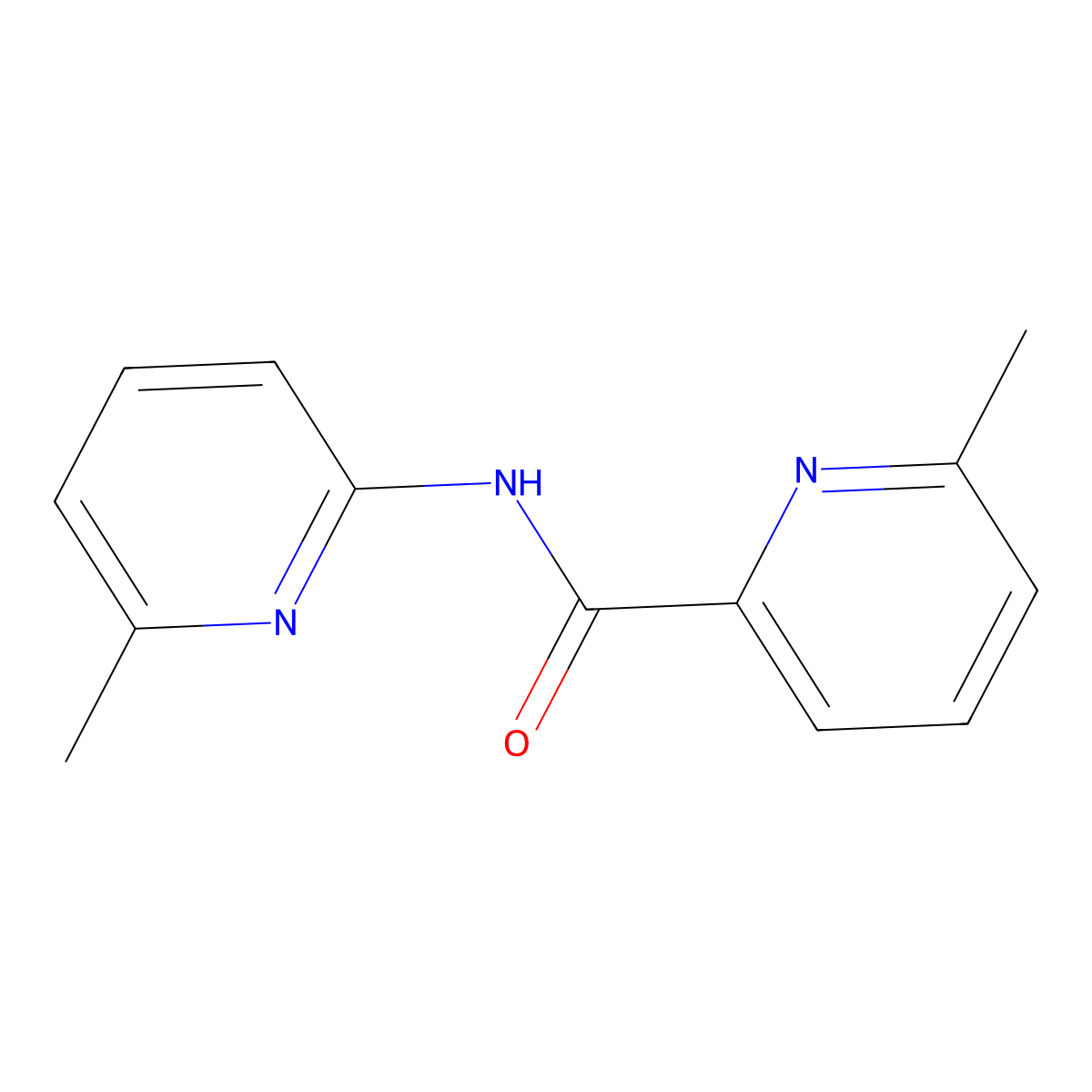 6-methyl-N-(6-methylpyridin-2-yl)picolinamide molecular structure, CAS 848187-40-6