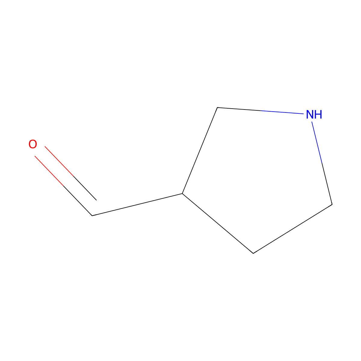 Pyrrolidine-3-carbaldehyde molecular structure, CAS 848189-22-0