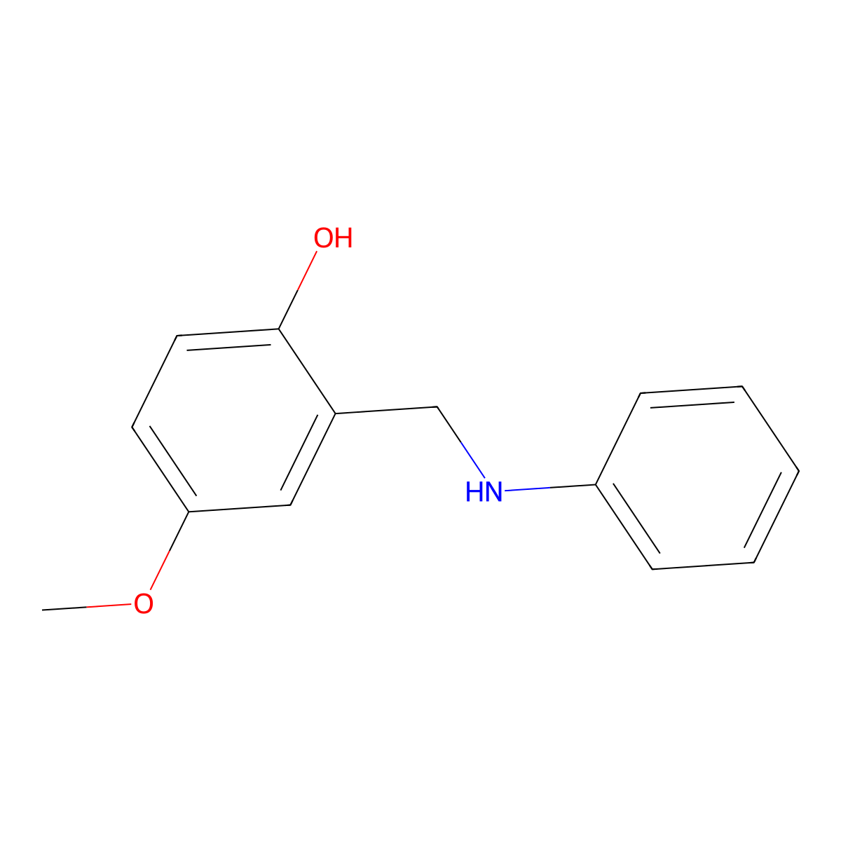N-(2-hydroxy-5-methoxybenzyl)aniline molecular structure, CAS 84819-29-4