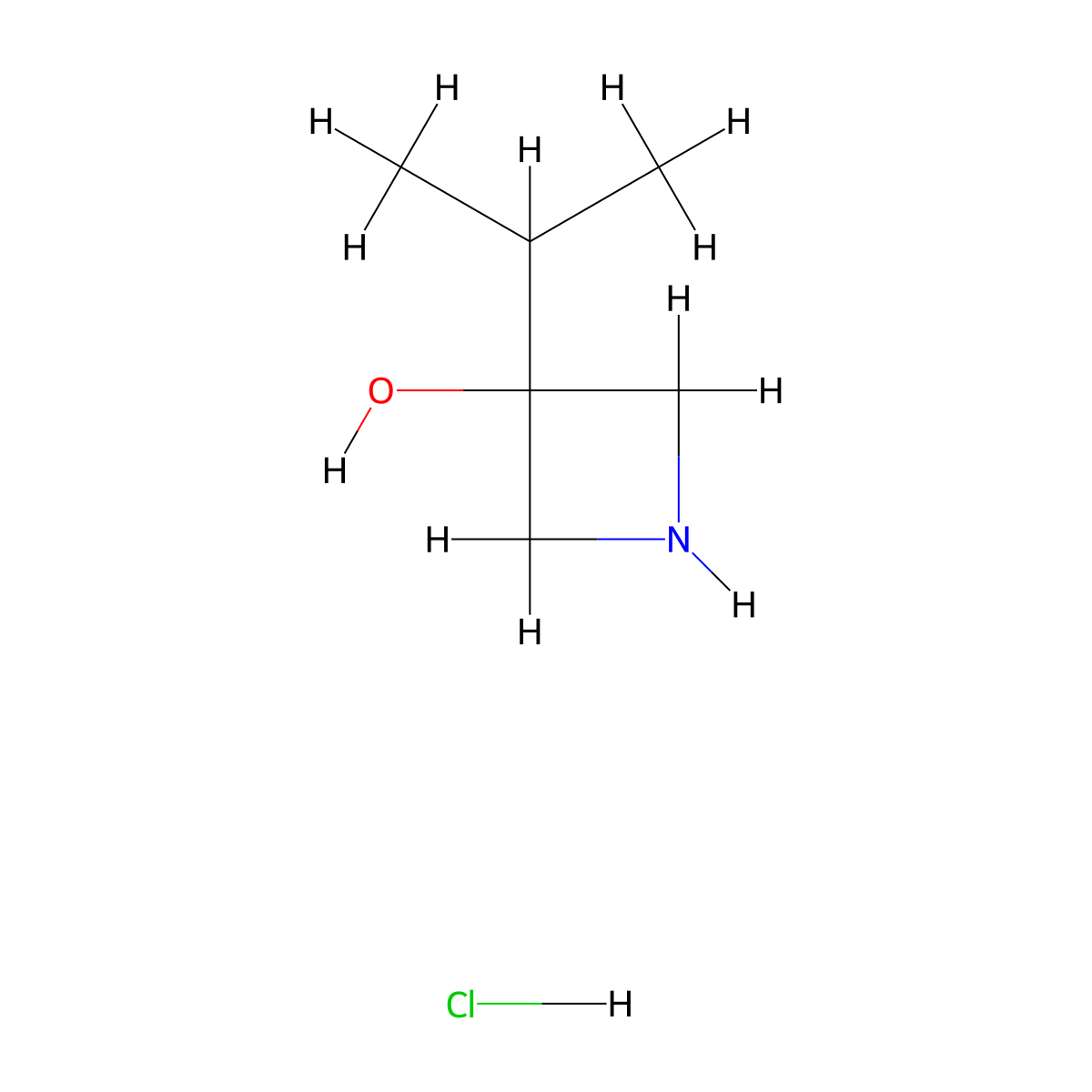 3-(Propan-2-yl)azetidin-3-ol hydrochloride molecular structure, CAS 848192-94-9