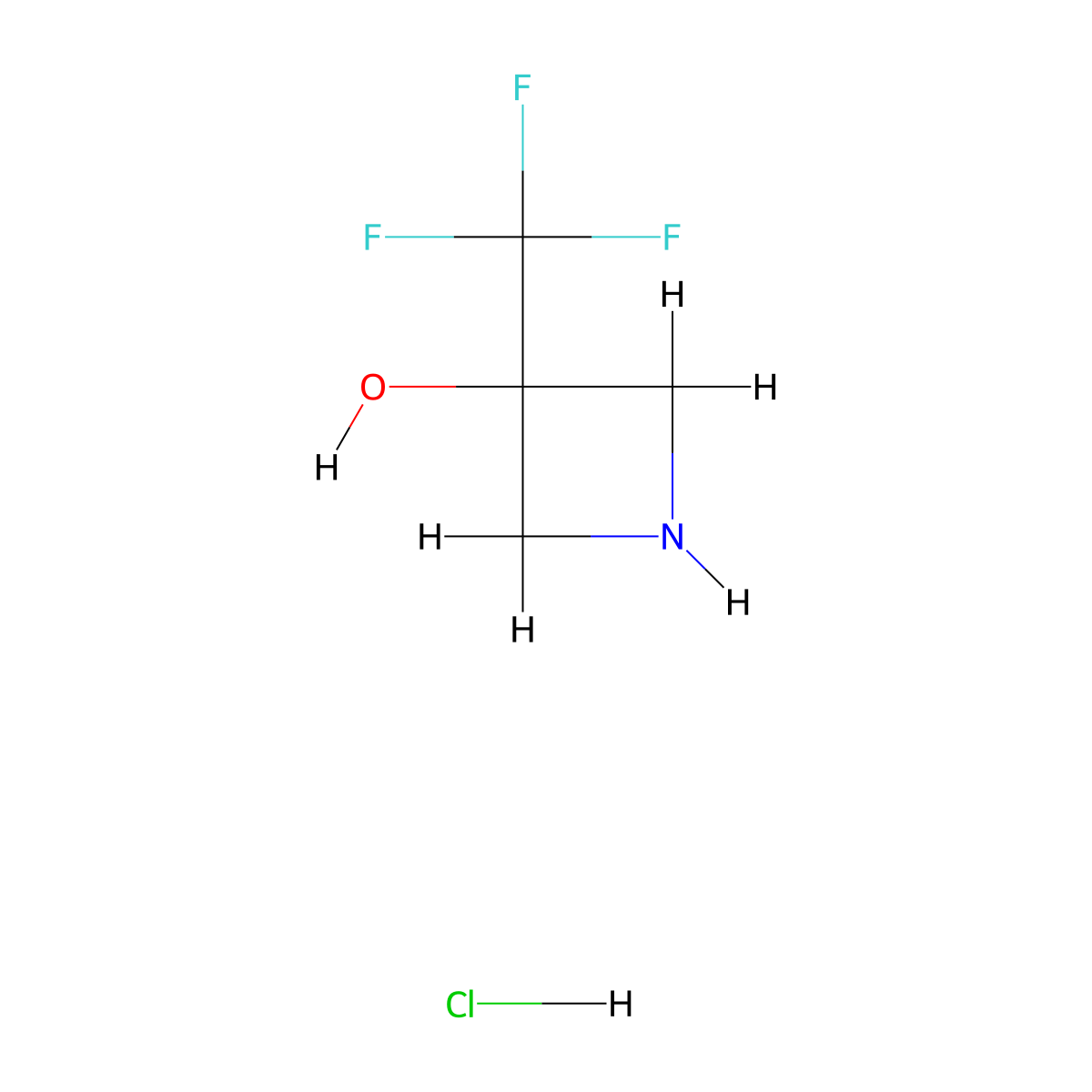 3-(Trifluoromethyl)azetidin-3-ol hydrochloride molecular structure, CAS 848192-96-1