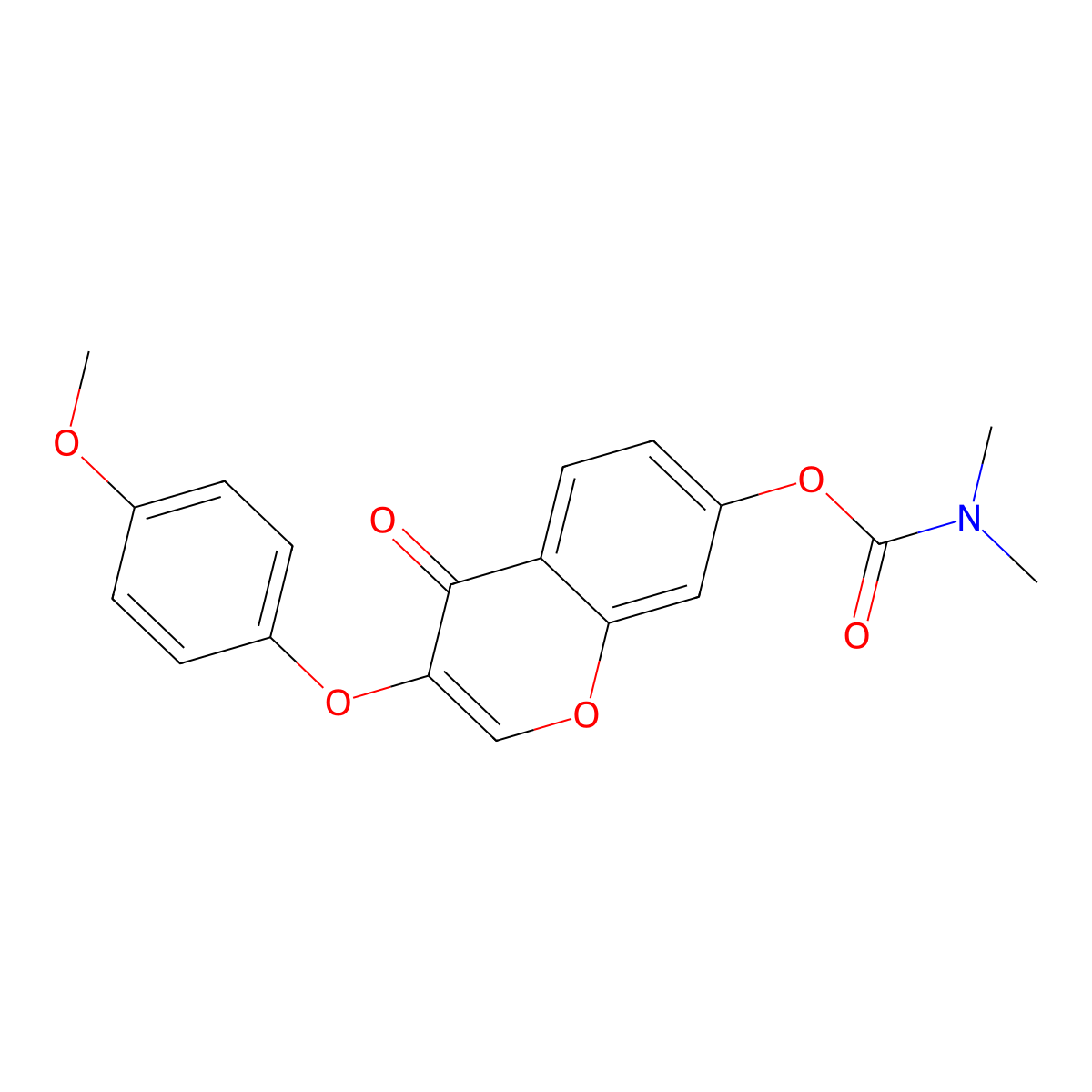 3-(4-methoxyphenoxy)-4-oxo-4H-chromen-7-yl dimethylcarbamate molecular structure, CAS 848204-51-3