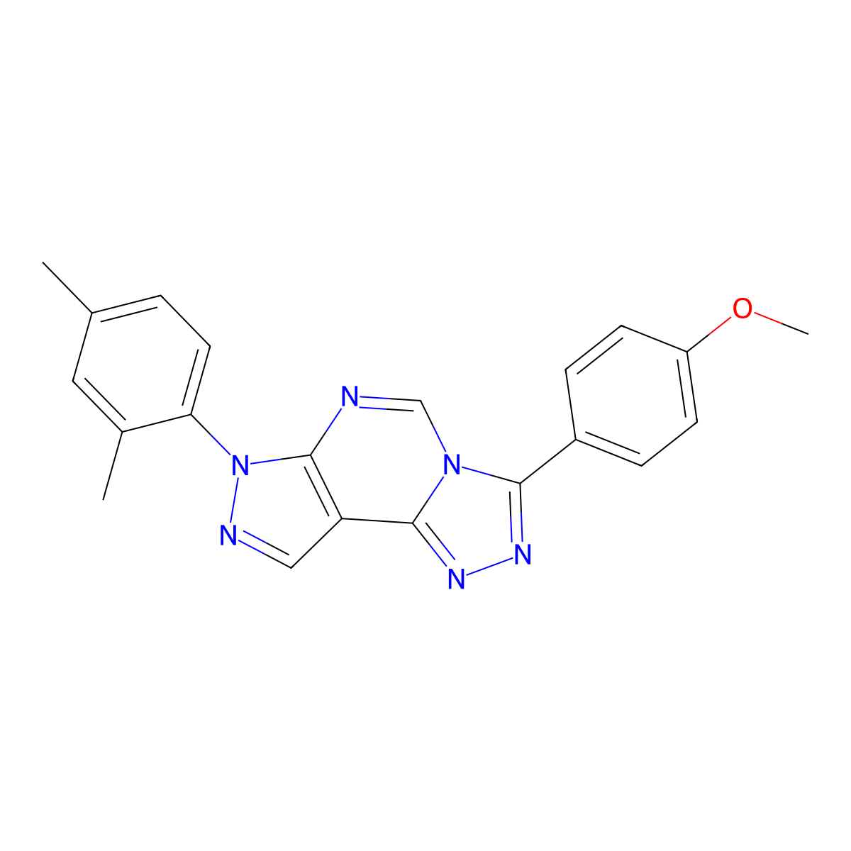 7-(2,4-dimethylphenyl)-3-(4-methoxyphenyl)-7H-pyrazolo[4,3-e][1,2,4]triazolo[4,3-c]pyrimidine molecular structure, CAS 848206-42-8