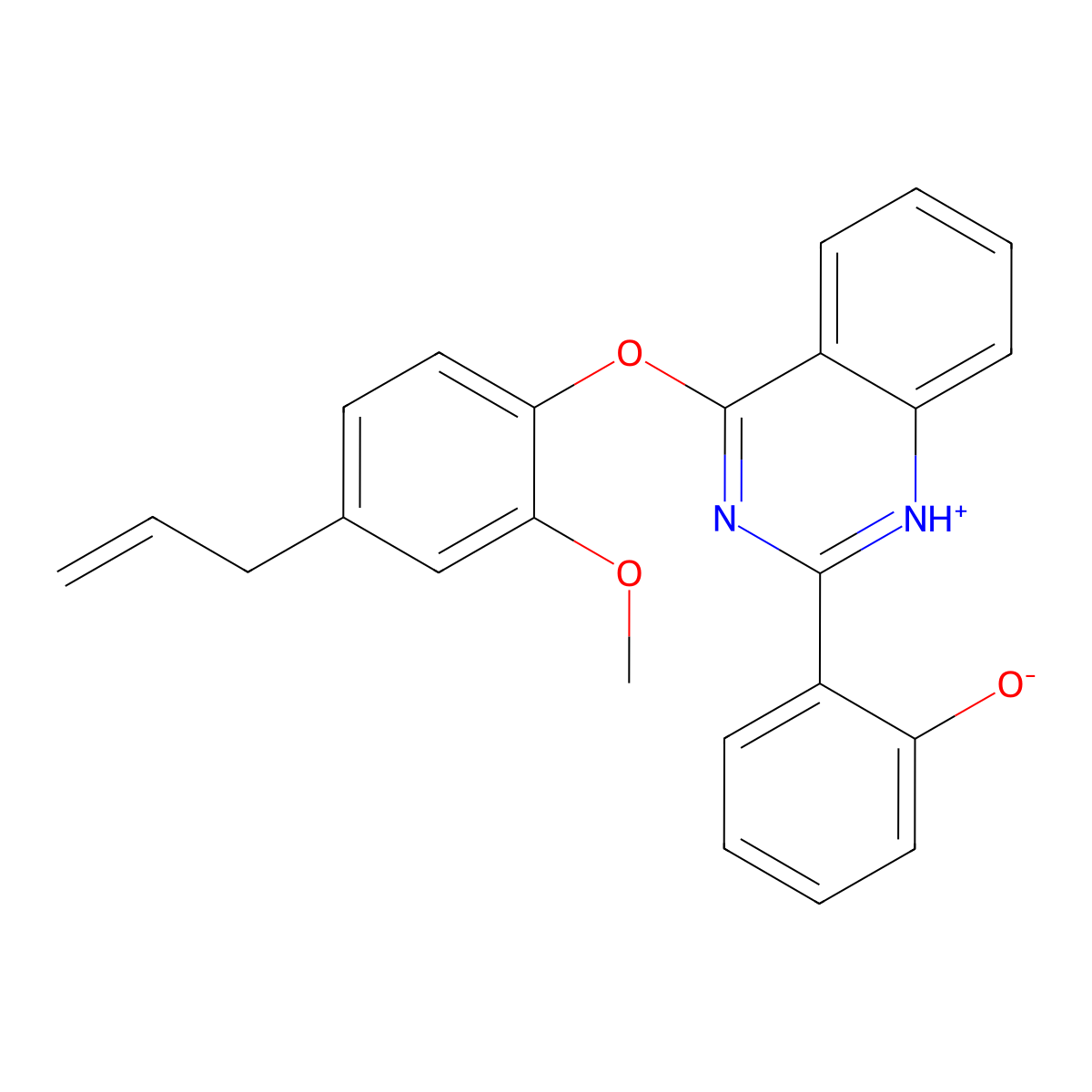 2-{4-[2-Methoxy-4-(prop-2-en-1-yl)phenoxy]quinazolin-1-ium-2-yl}phenolate molecular structure, CAS 848207-41-0