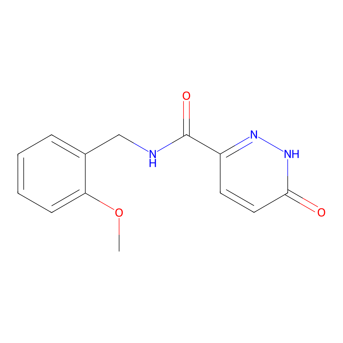 N-[(2-methoxyphenyl)methyl]-6-oxo-1H-pyridazine-3-carboxamide molecular structure, CAS 848207-43-2