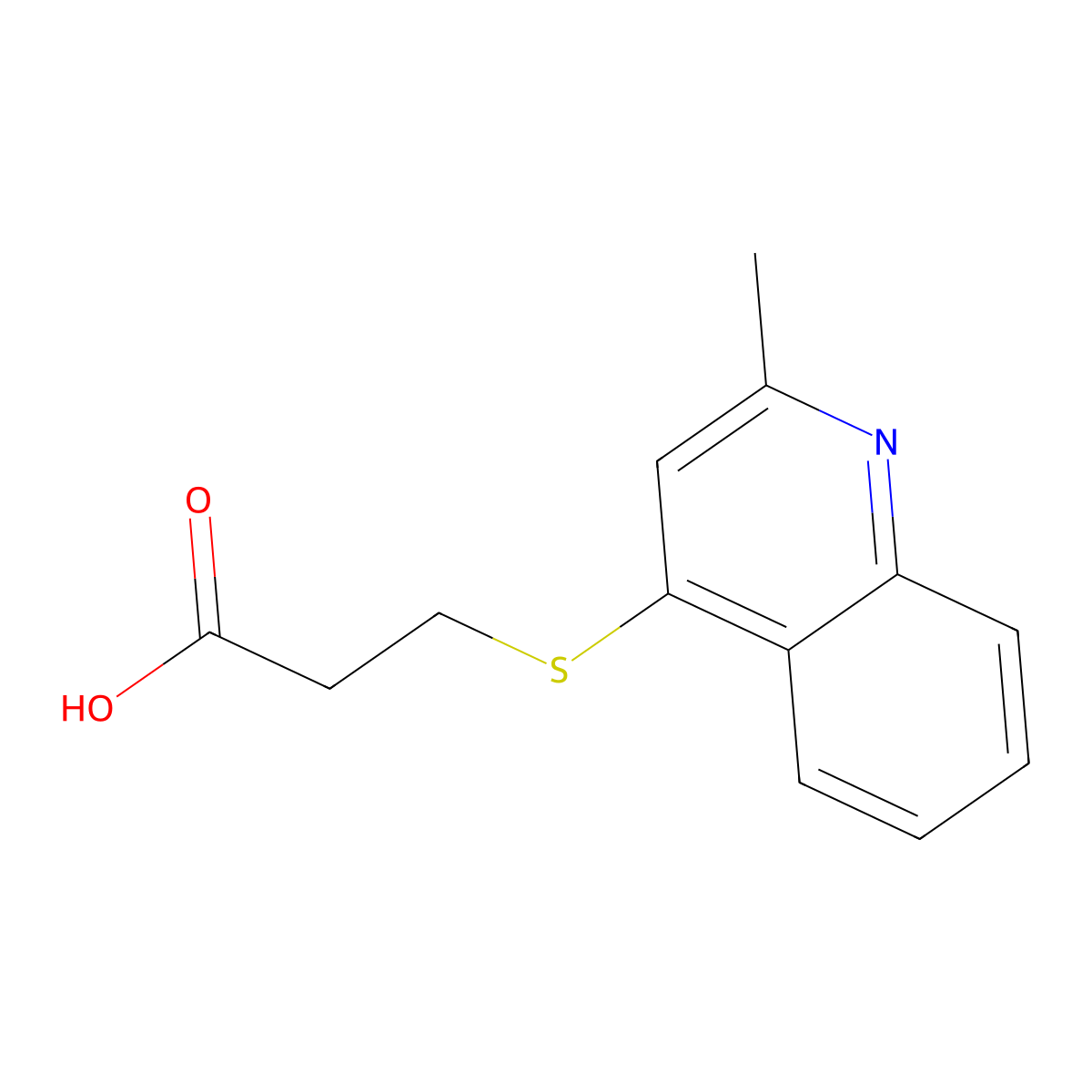 3-[(2-Methylquinolin-4-yl)sulfanyl]propanoic acid molecular structure, CAS 848207-65-8