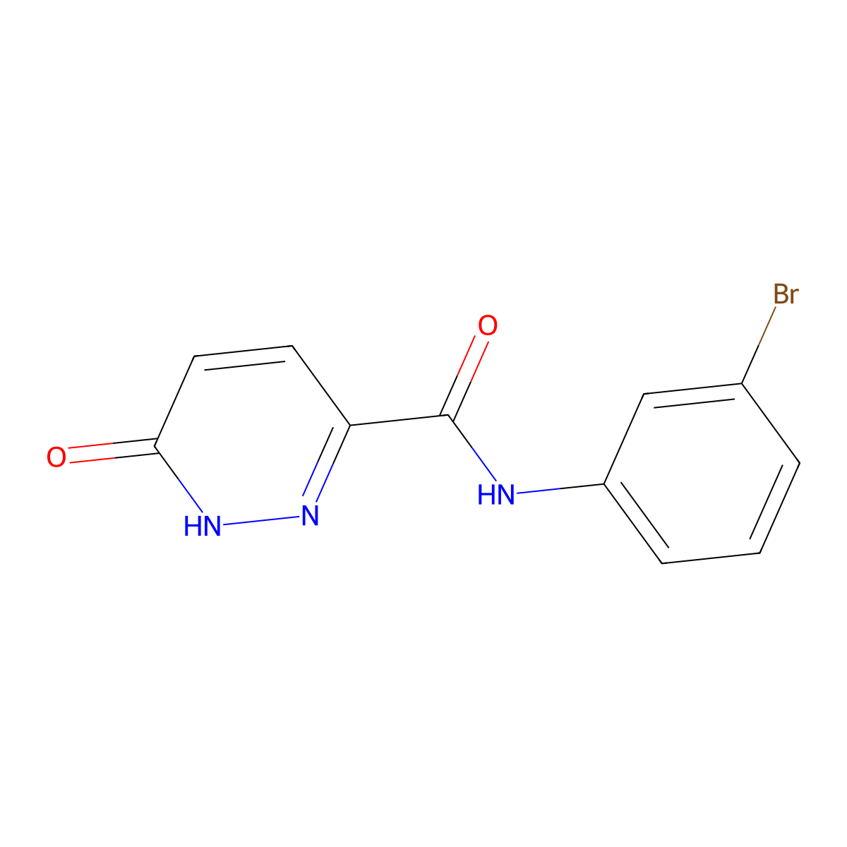 N-(3-bromophenyl)-6-oxo-1H-pyridazine-3-carboxamide molecular structure, CAS 848208-08-2