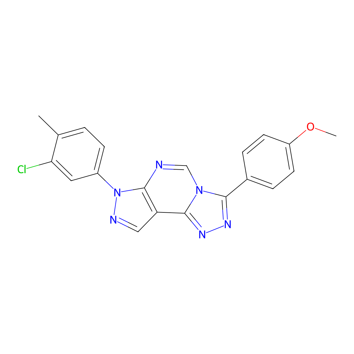7-(3-chloro-4-methylphenyl)-3-(4-methoxyphenyl)-7H-pyrazolo[4,3-e][1,2,4]triazolo[4,3-c]pyrimidine molecular structure, CAS 848212-13-5